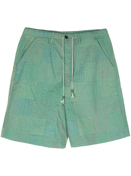 quilted cotton bermuda shorts