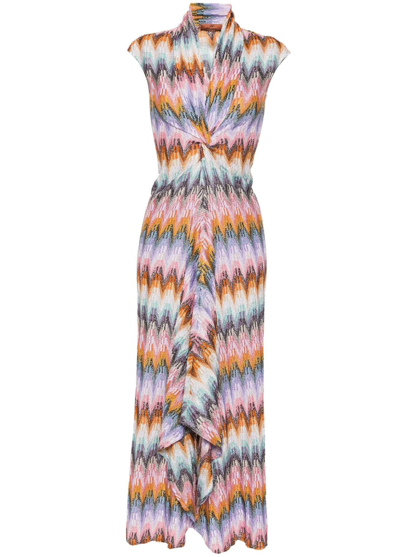 zigzag-pattern maxi dress