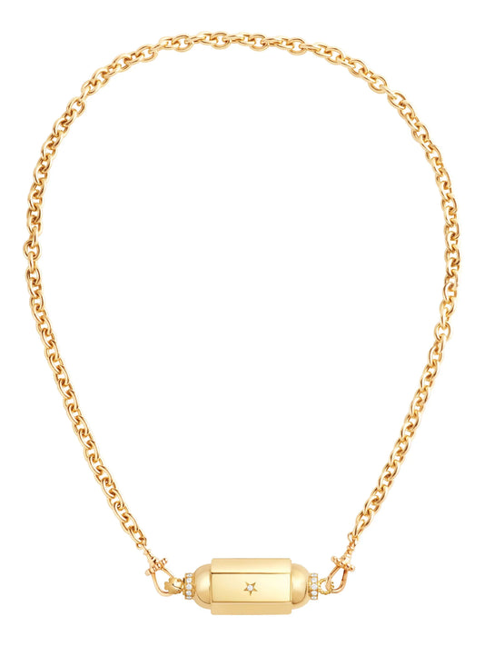 18kt yellow gold Locket diamond necklace