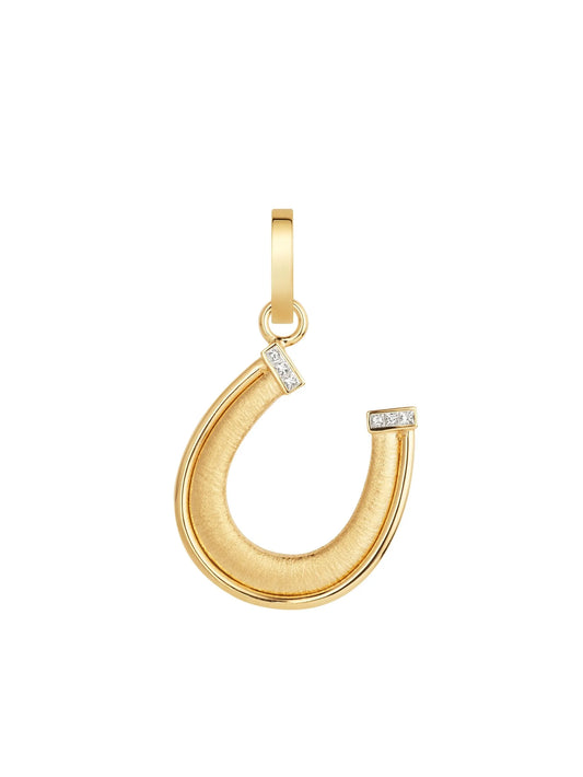 18kt yellow gold Horseshoe diamond pendant