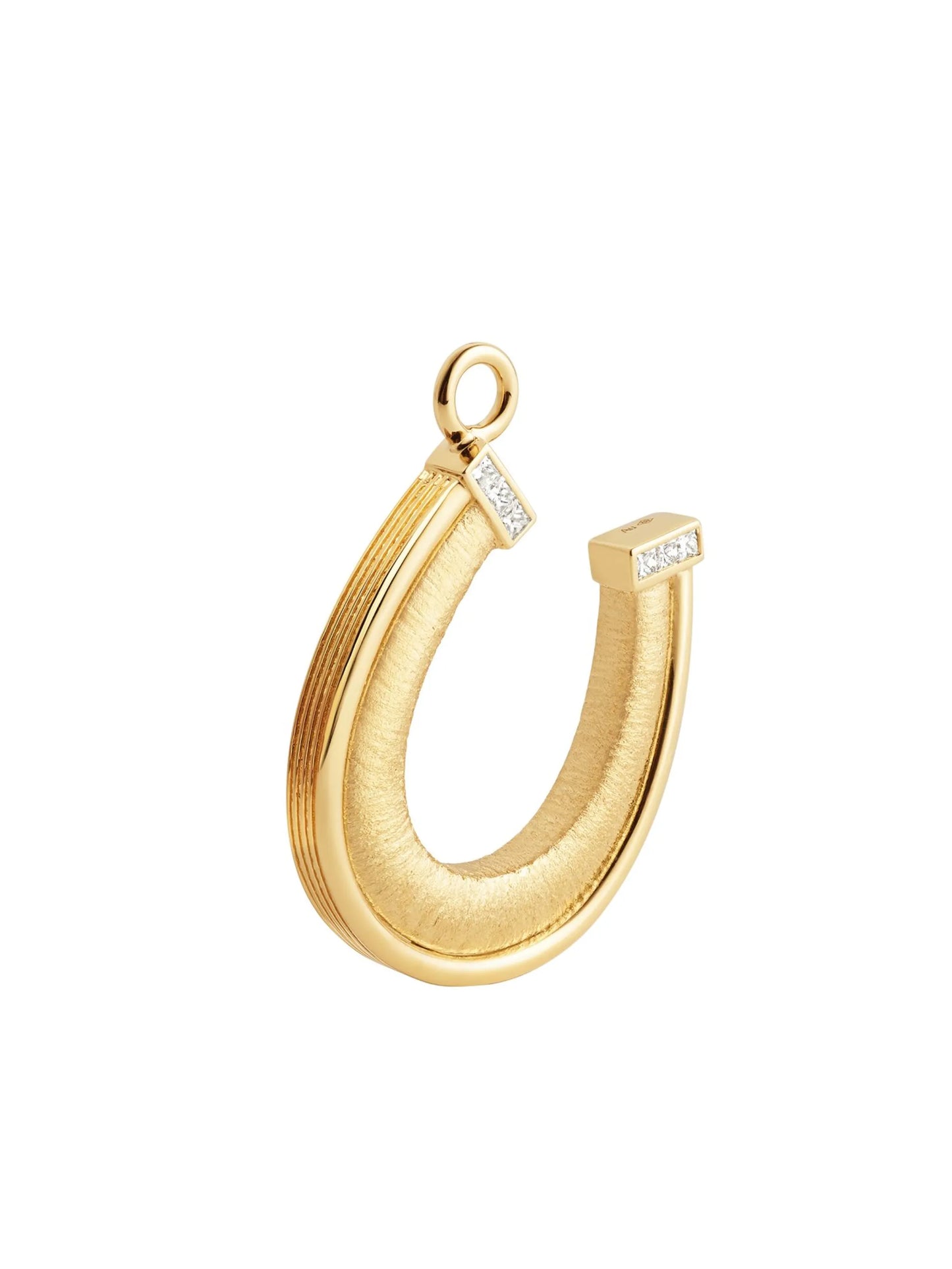 18kt yellow gold Horseshoe diamond pendant