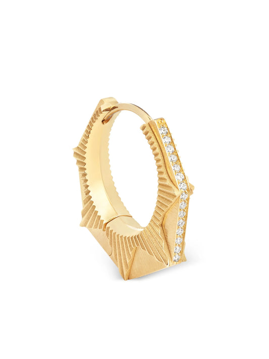18kt yellow gold NYC diamond earring