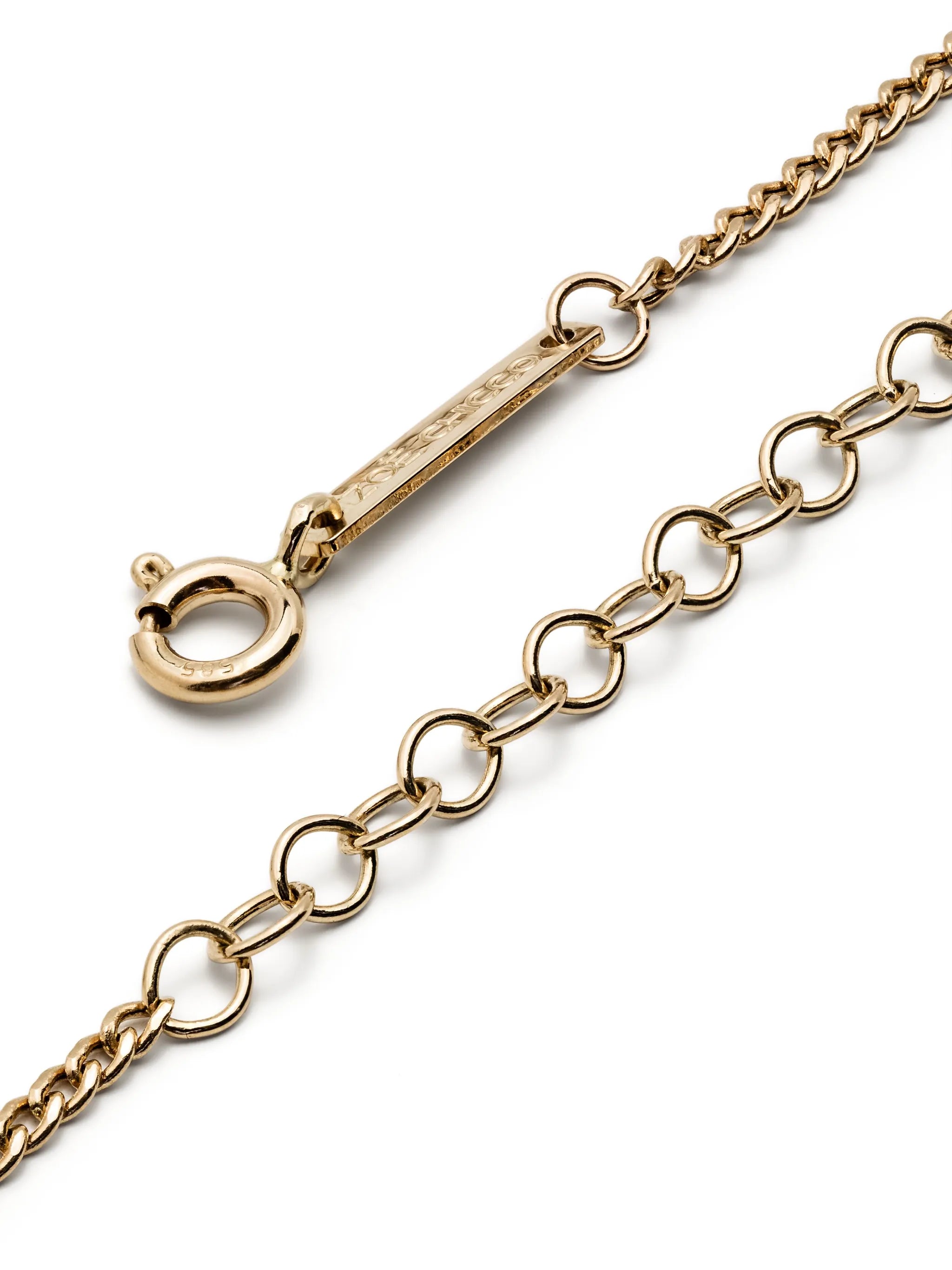 14kt yellow gold emerald necklace