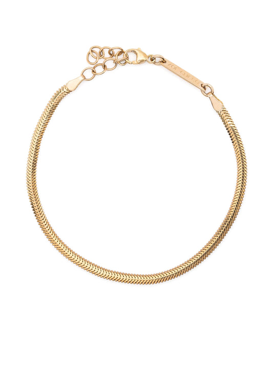 14kt yellow gold snake-chain bracelet