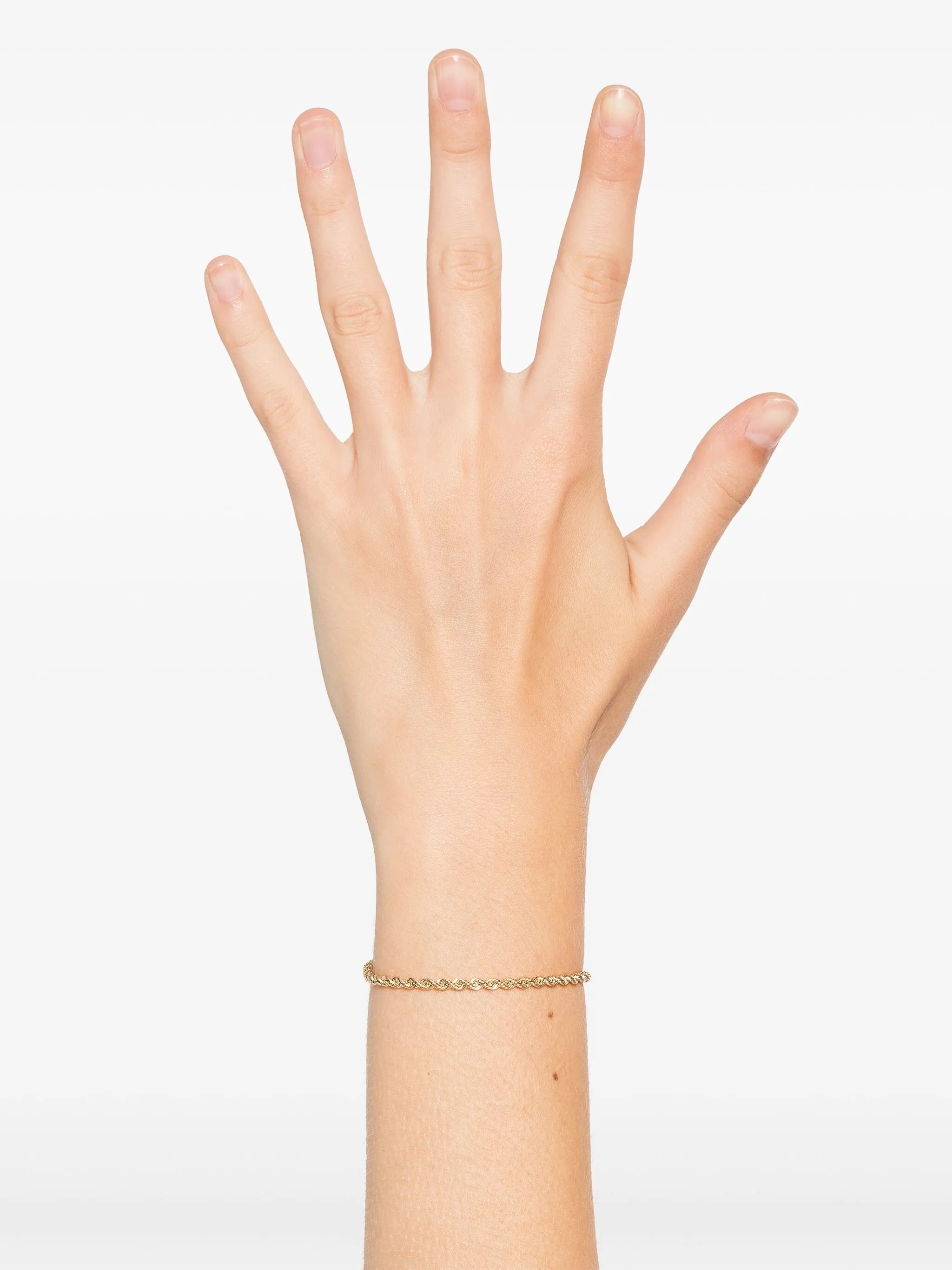 14kt yellow gold rope chain bracelet