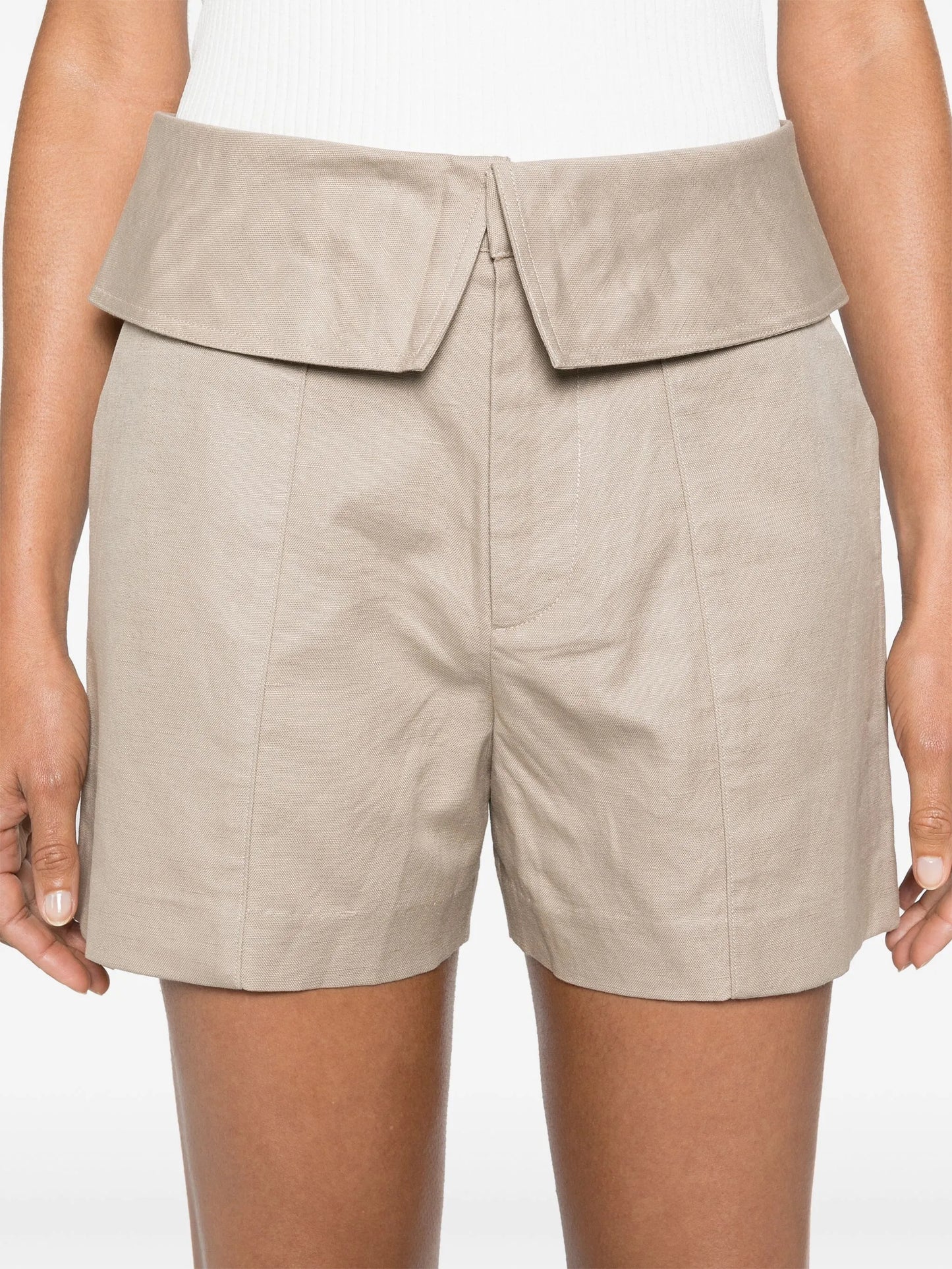 folded-waist shorts