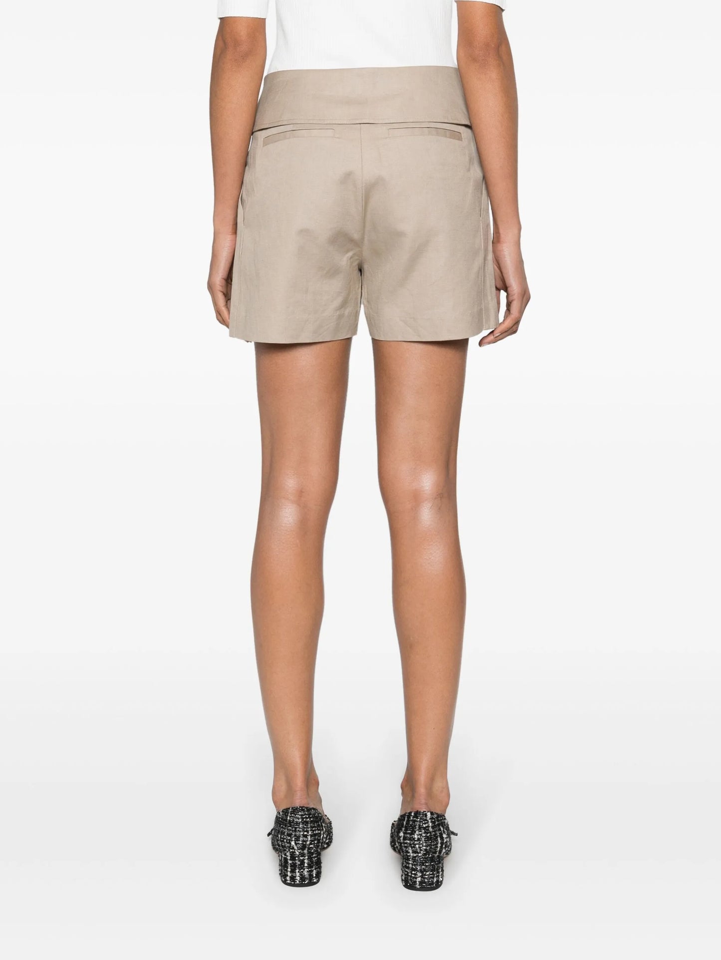 folded-waist shorts