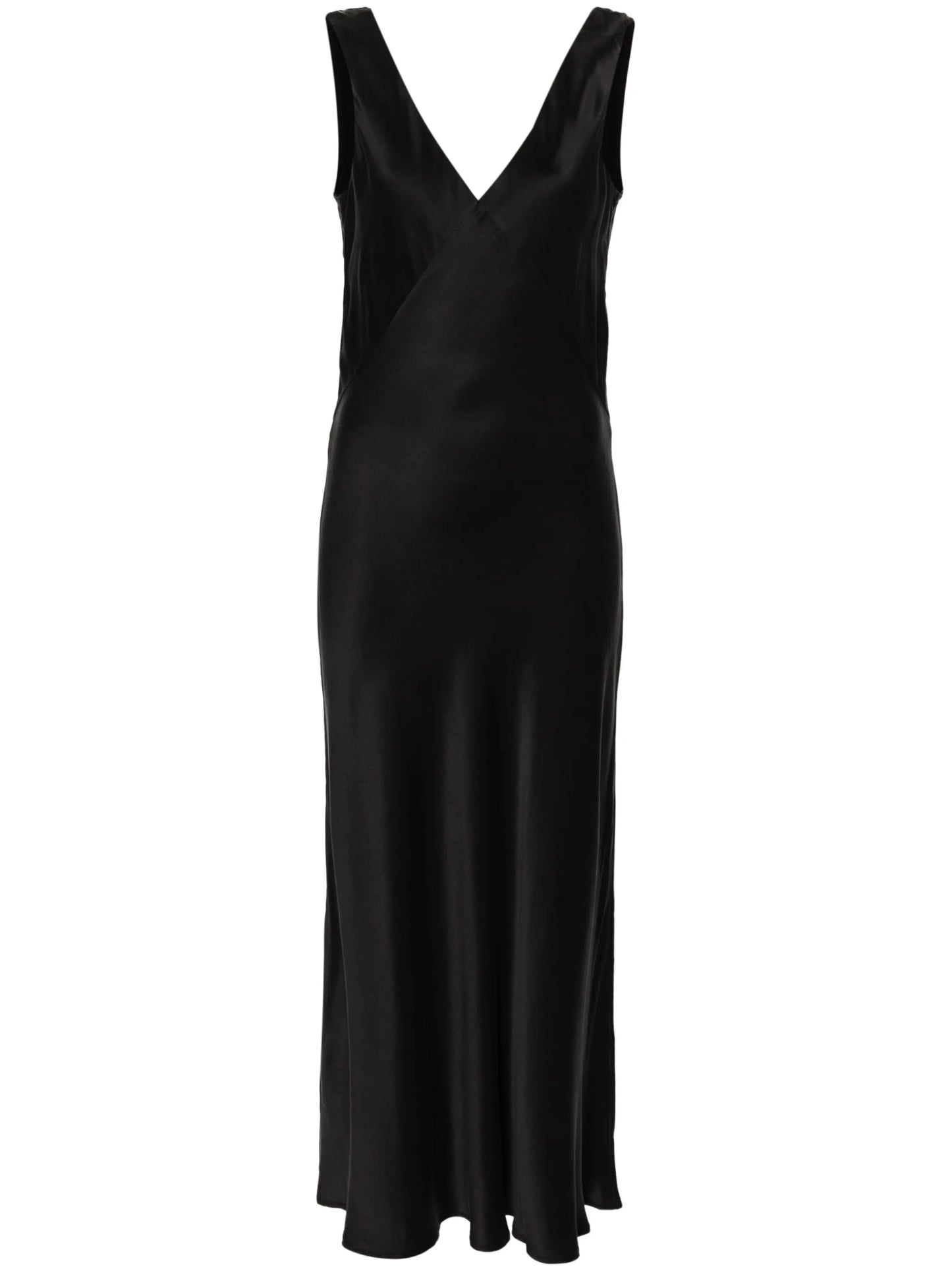 Bordeaux silk maxi dress