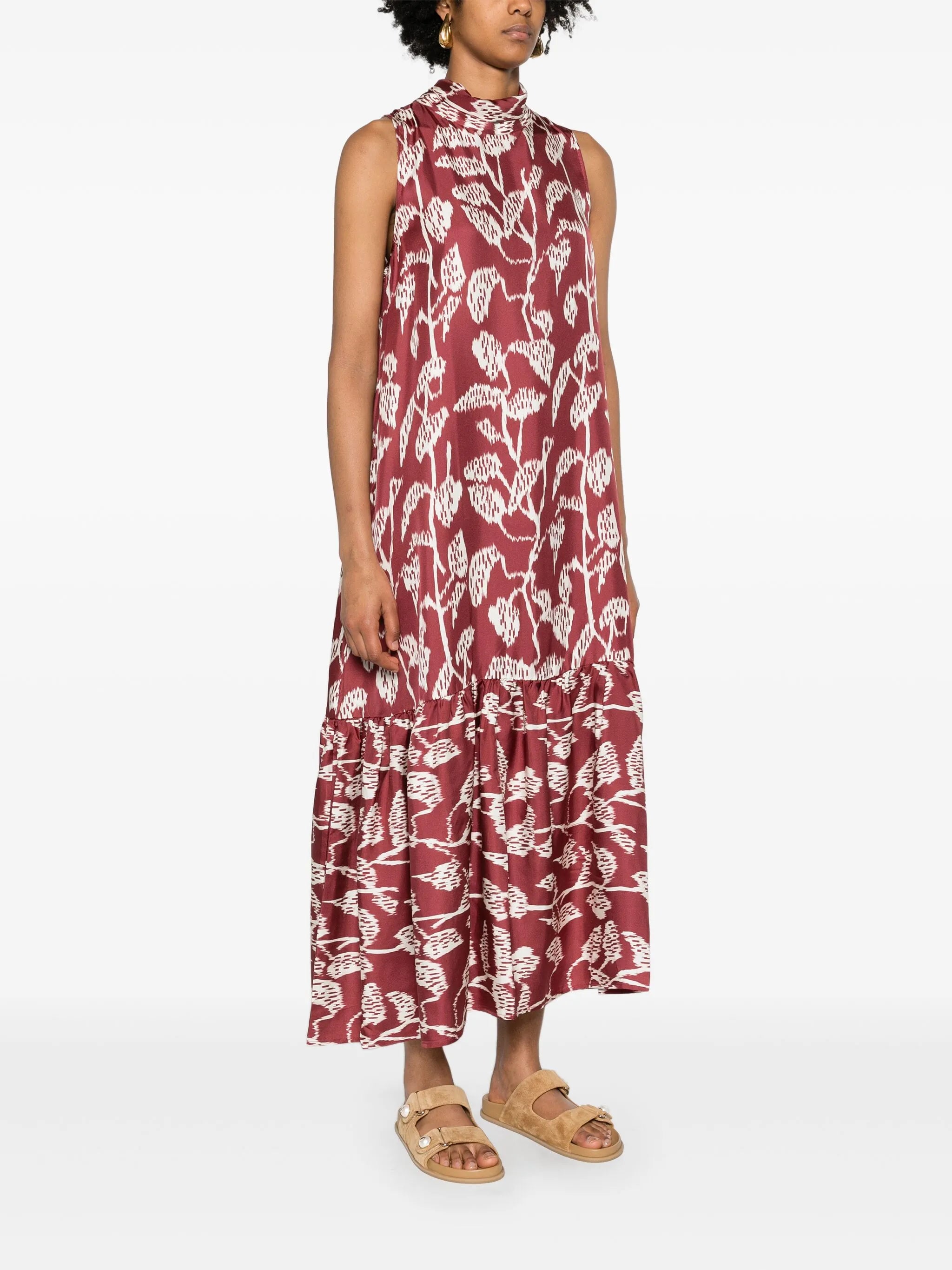 Oslo abstract-print maxi dress