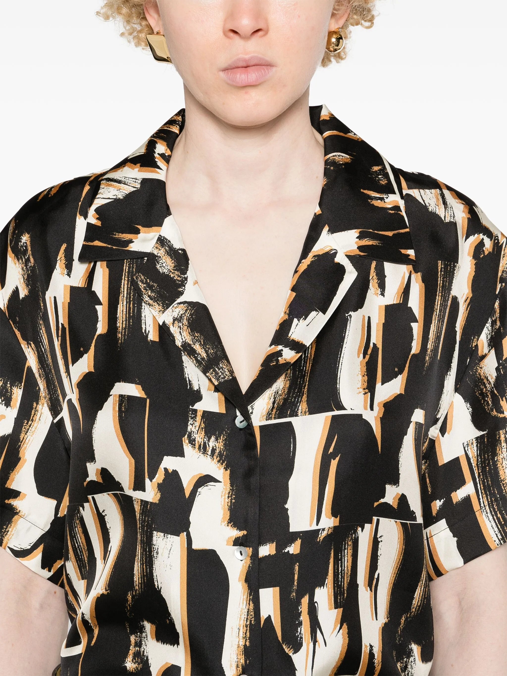 Prague abstract-print shirt