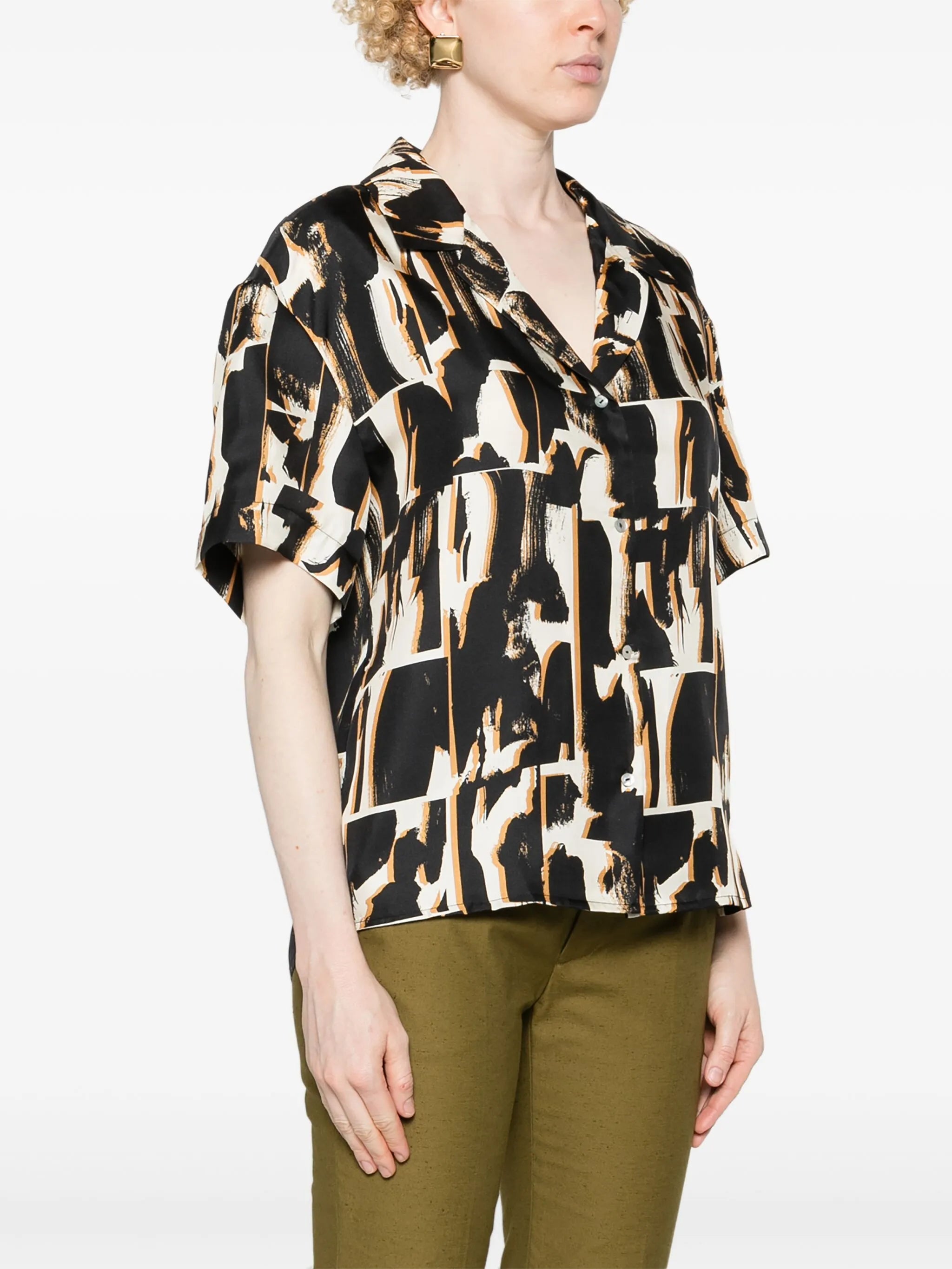 Prague abstract-print shirt