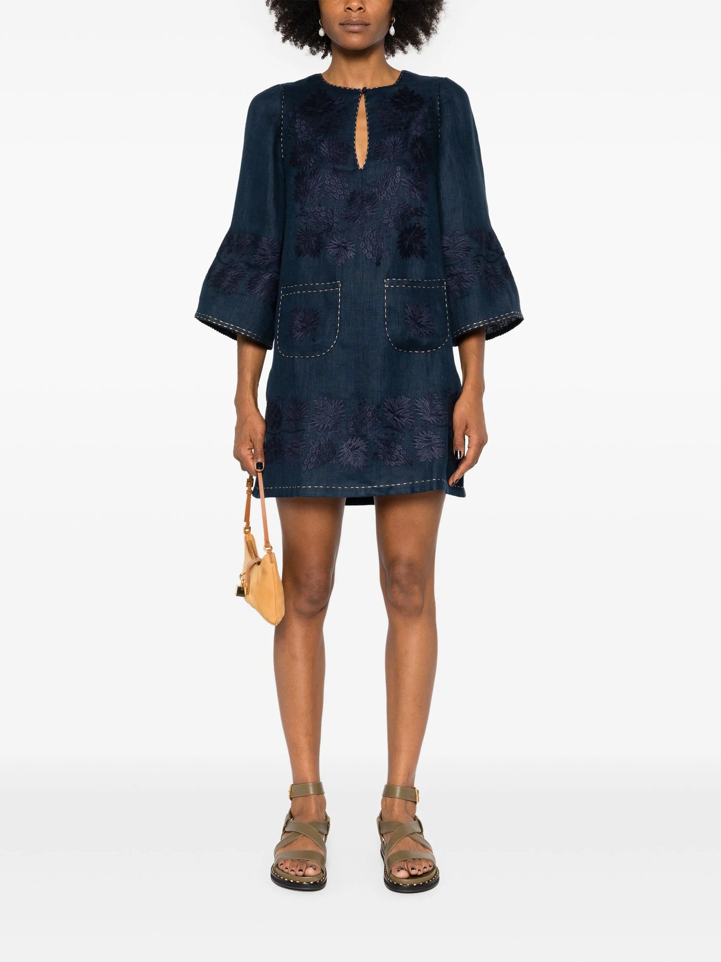 Tavira linen mini dress