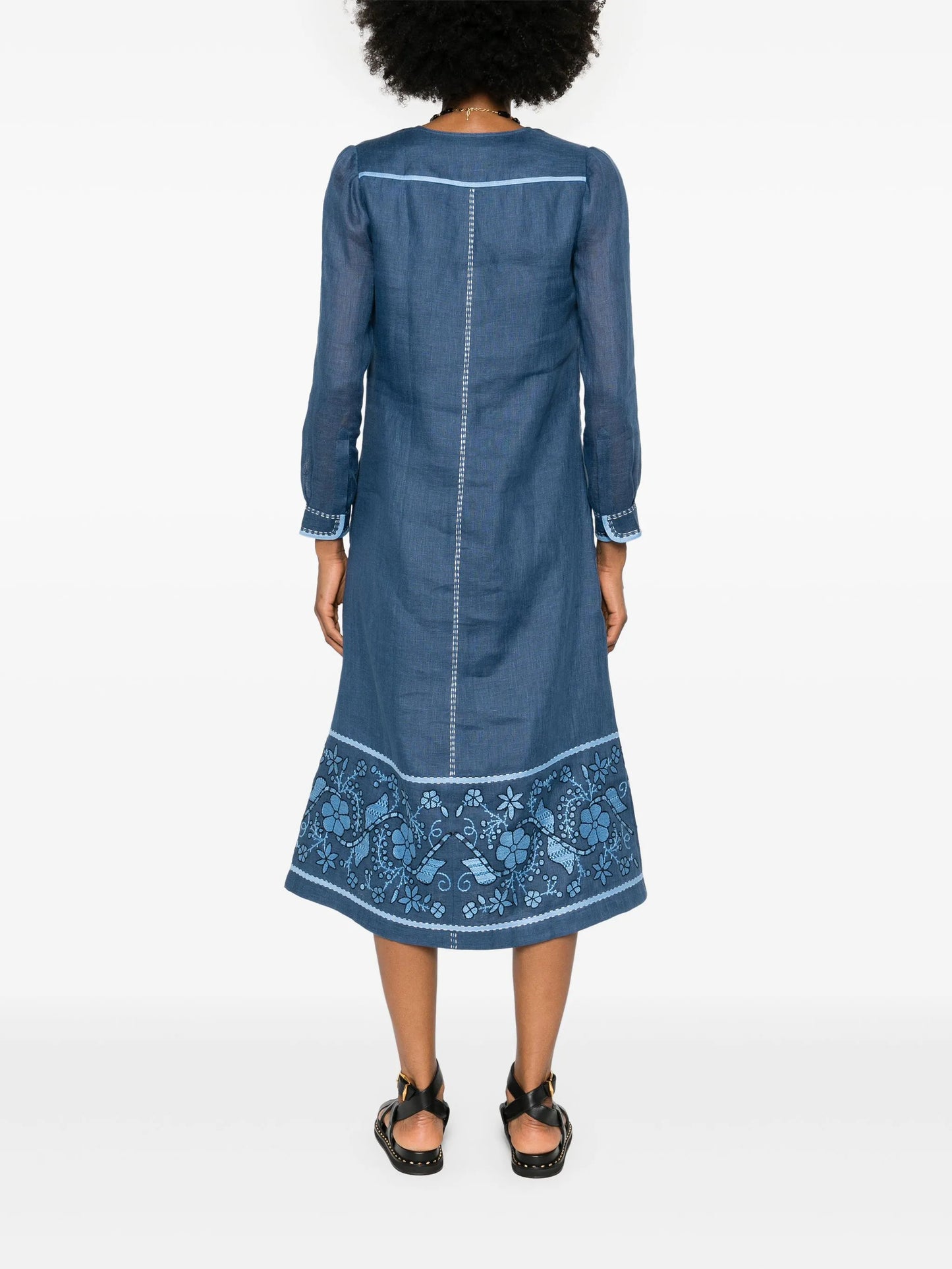 Sasha linen midi dress