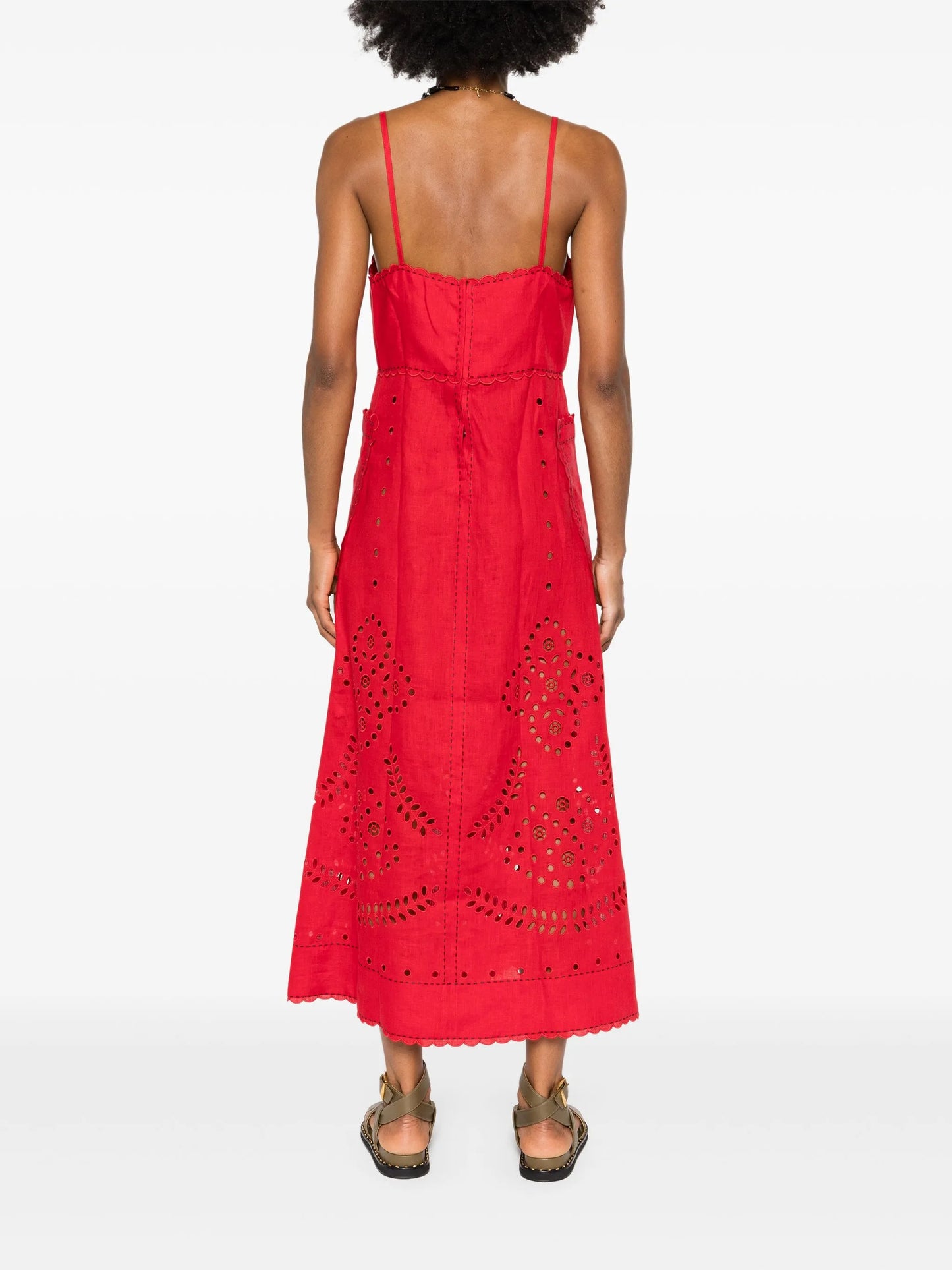 Luna linen midi dress
