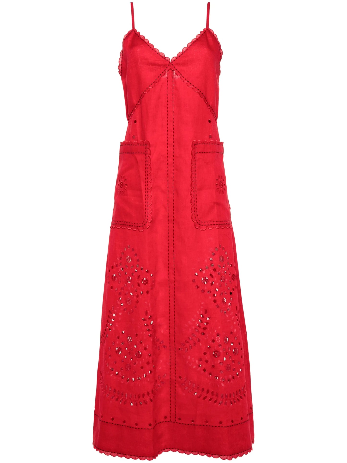 Luna linen midi dress
