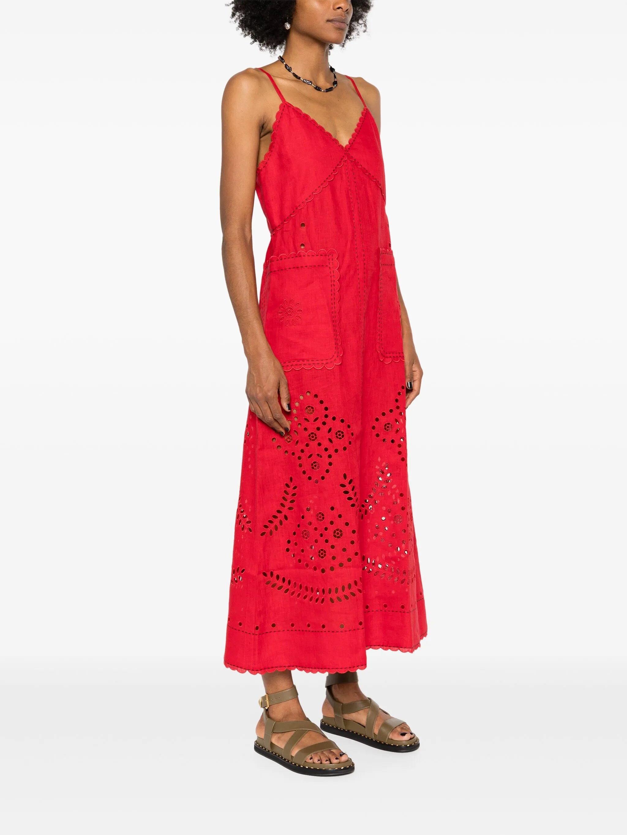 Luna linen midi dress
