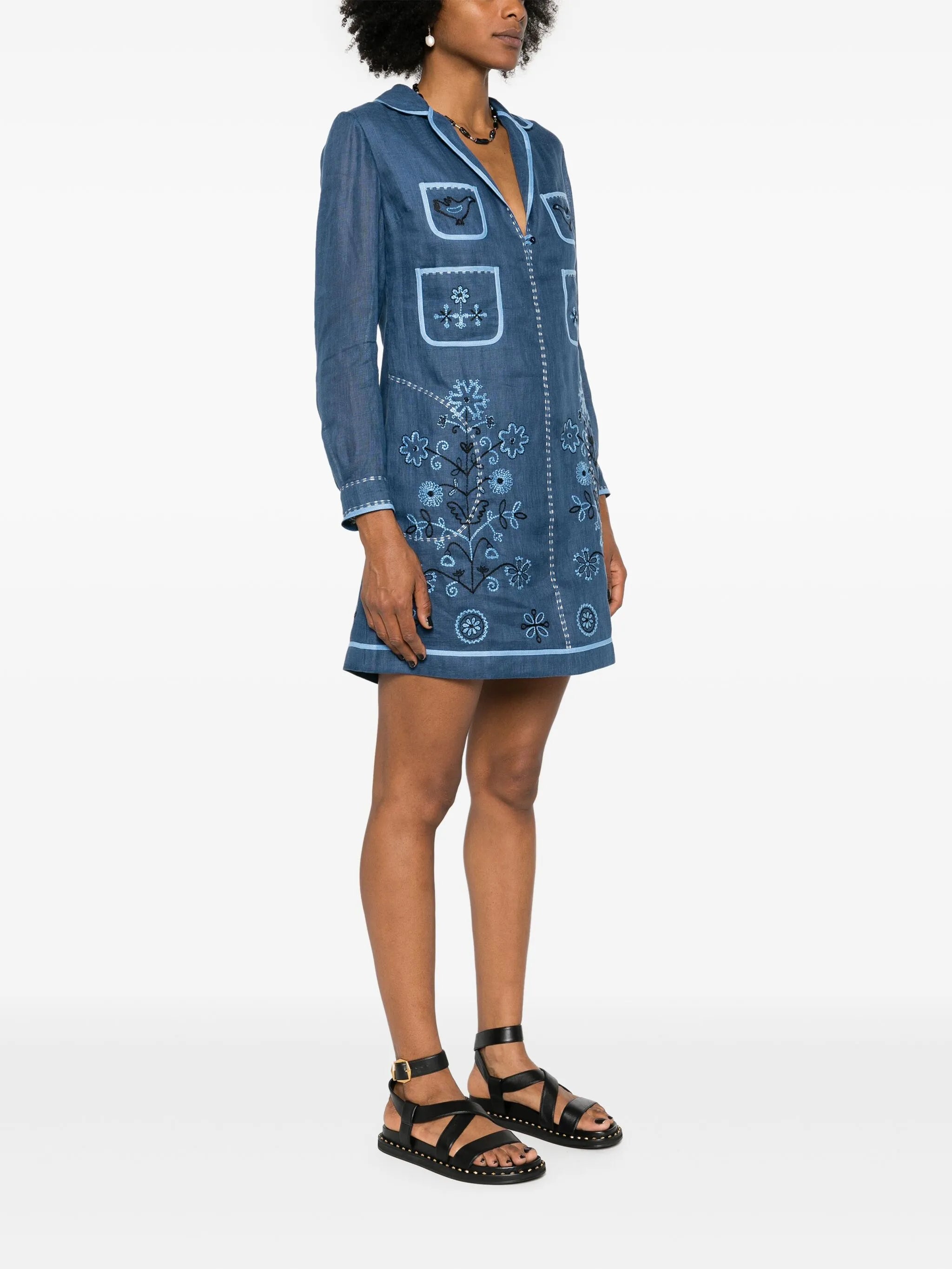 Misha linen mini dress