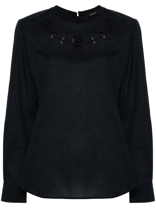 La Vie En Rose poplin blouse