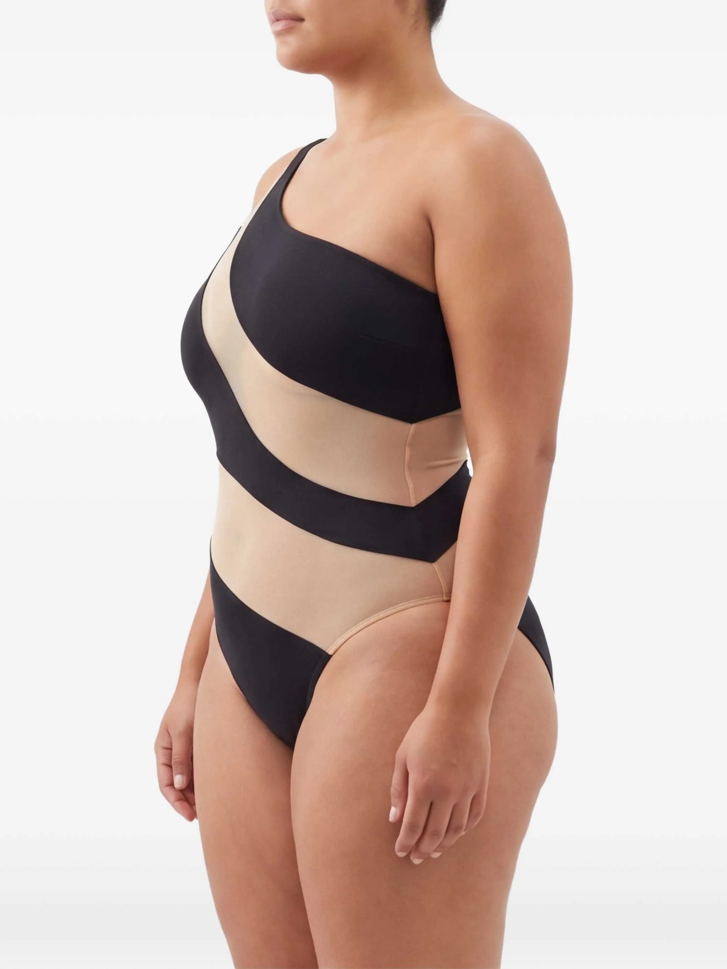 Snake one-shoulder swimsuit