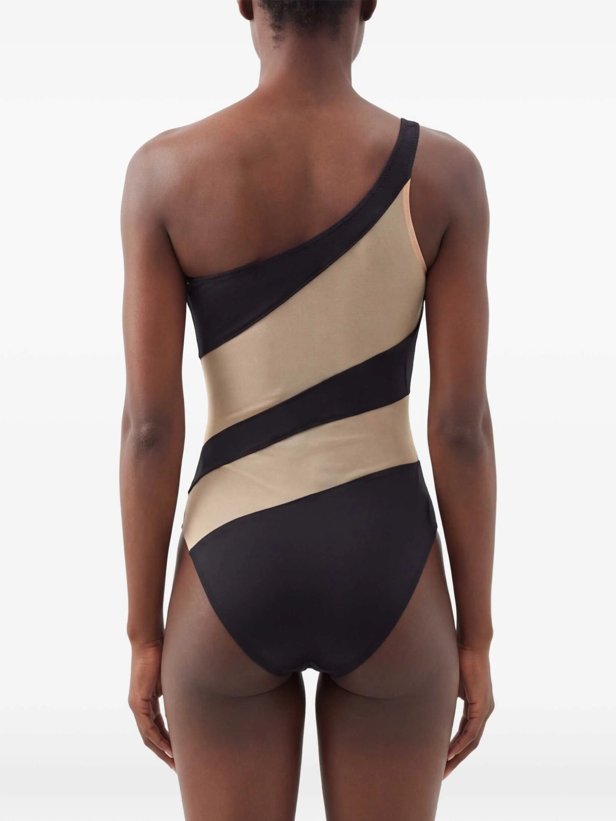 Snake one-shoulder swimsuit