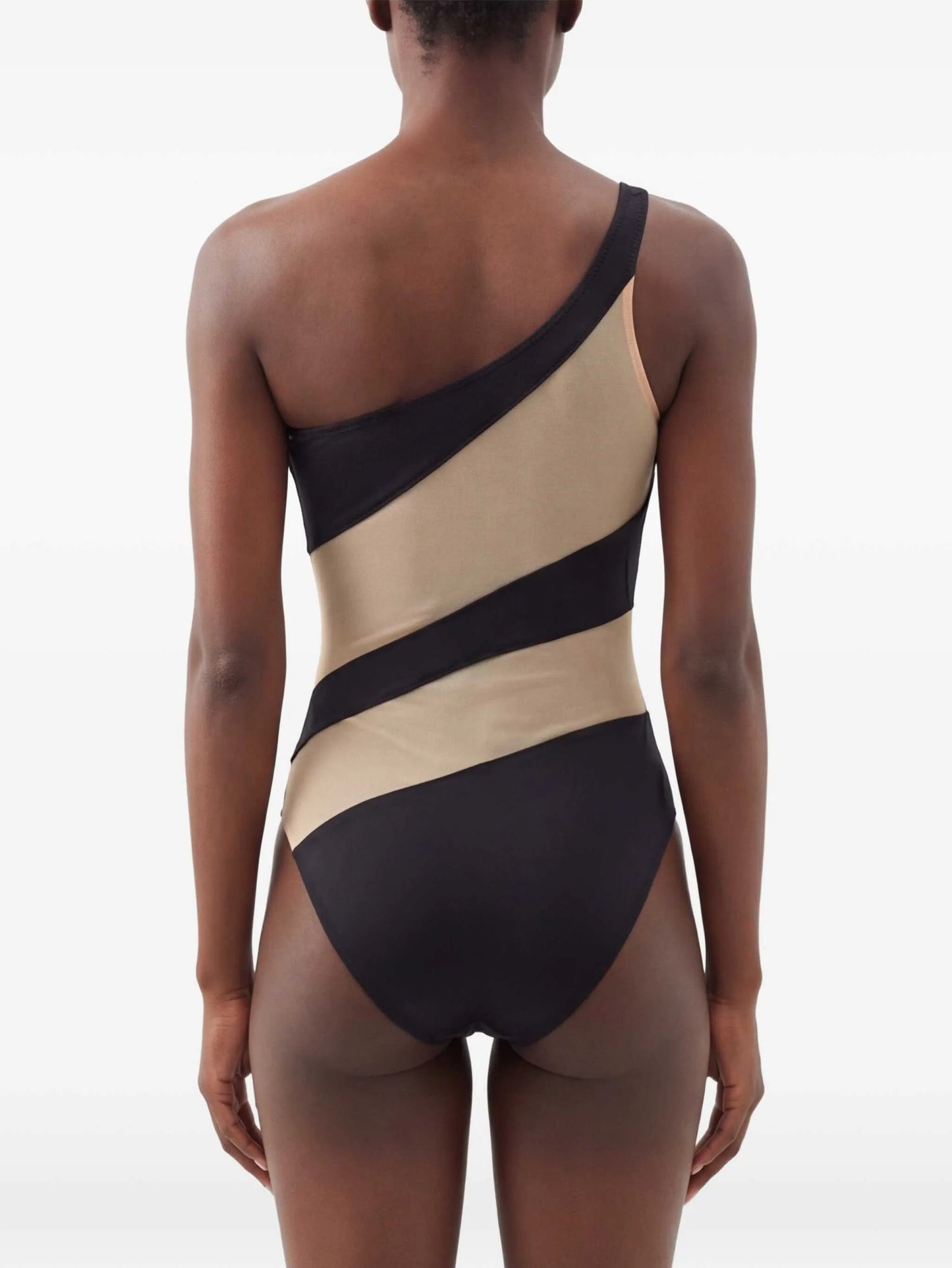 Snake one-shoulder swimsuit