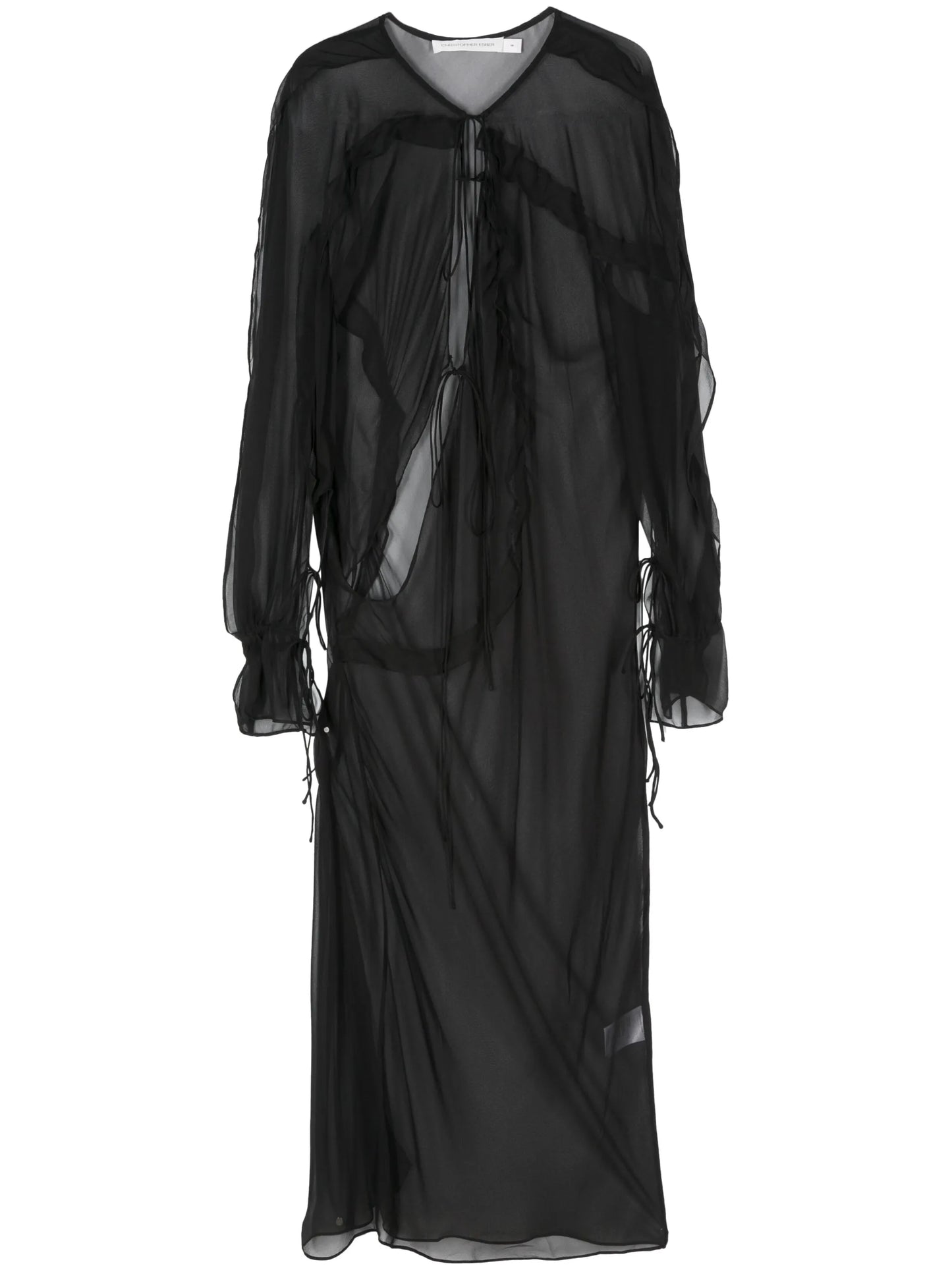 Bias Concave midi dress