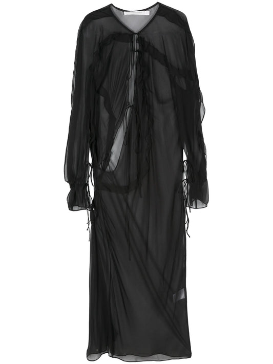 Bias Concave midi dress