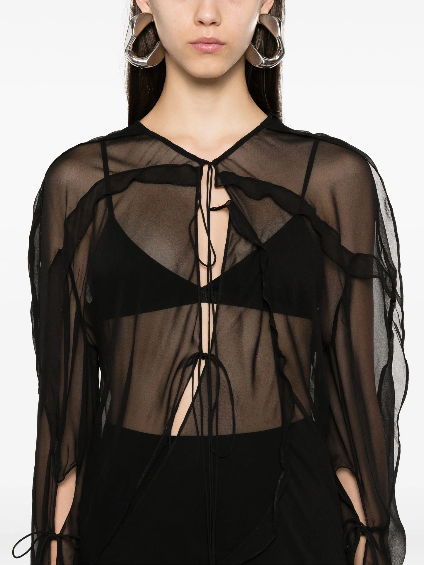 Bias Concave midi dress