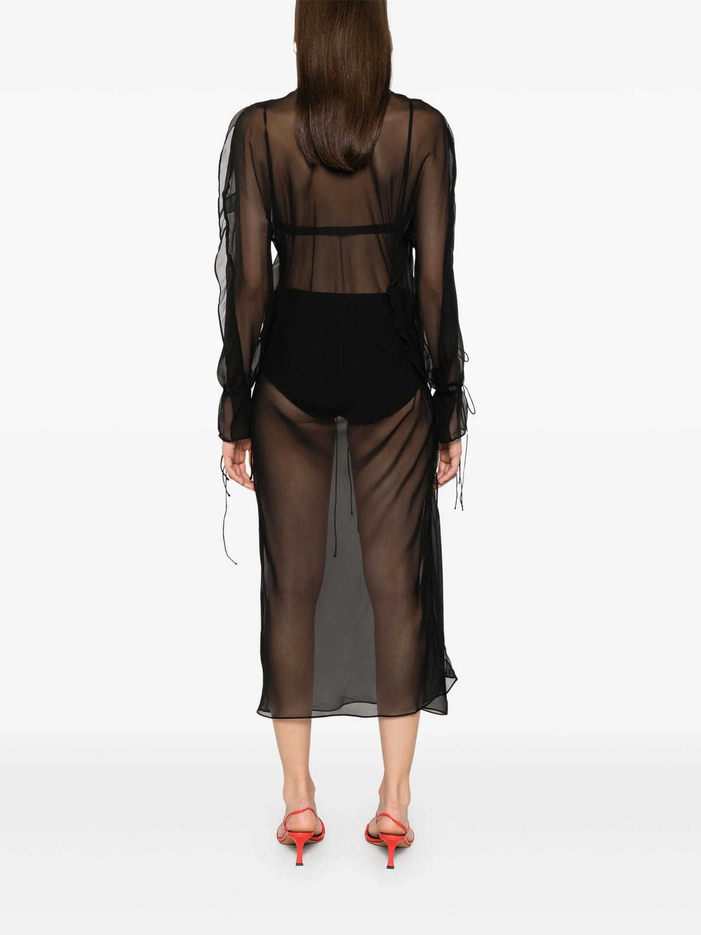 Bias Concave midi dress