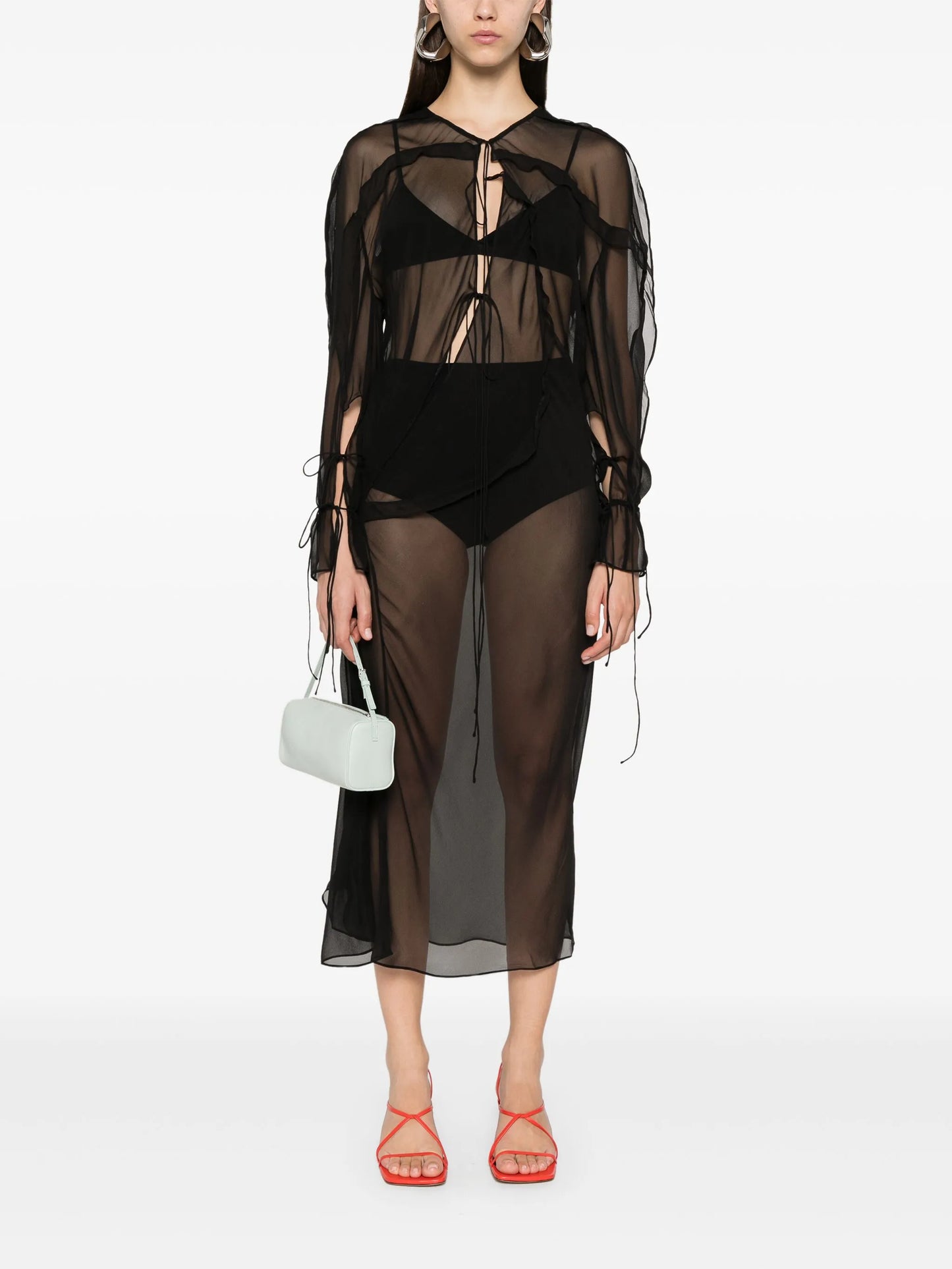 Bias Concave midi dress