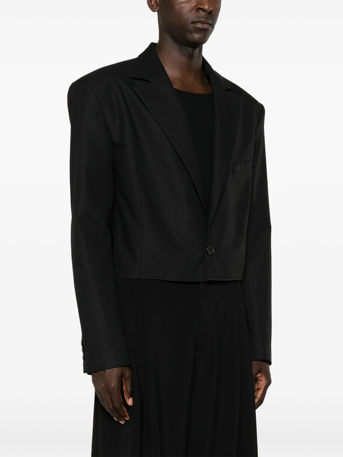 Slashed cropped blazer