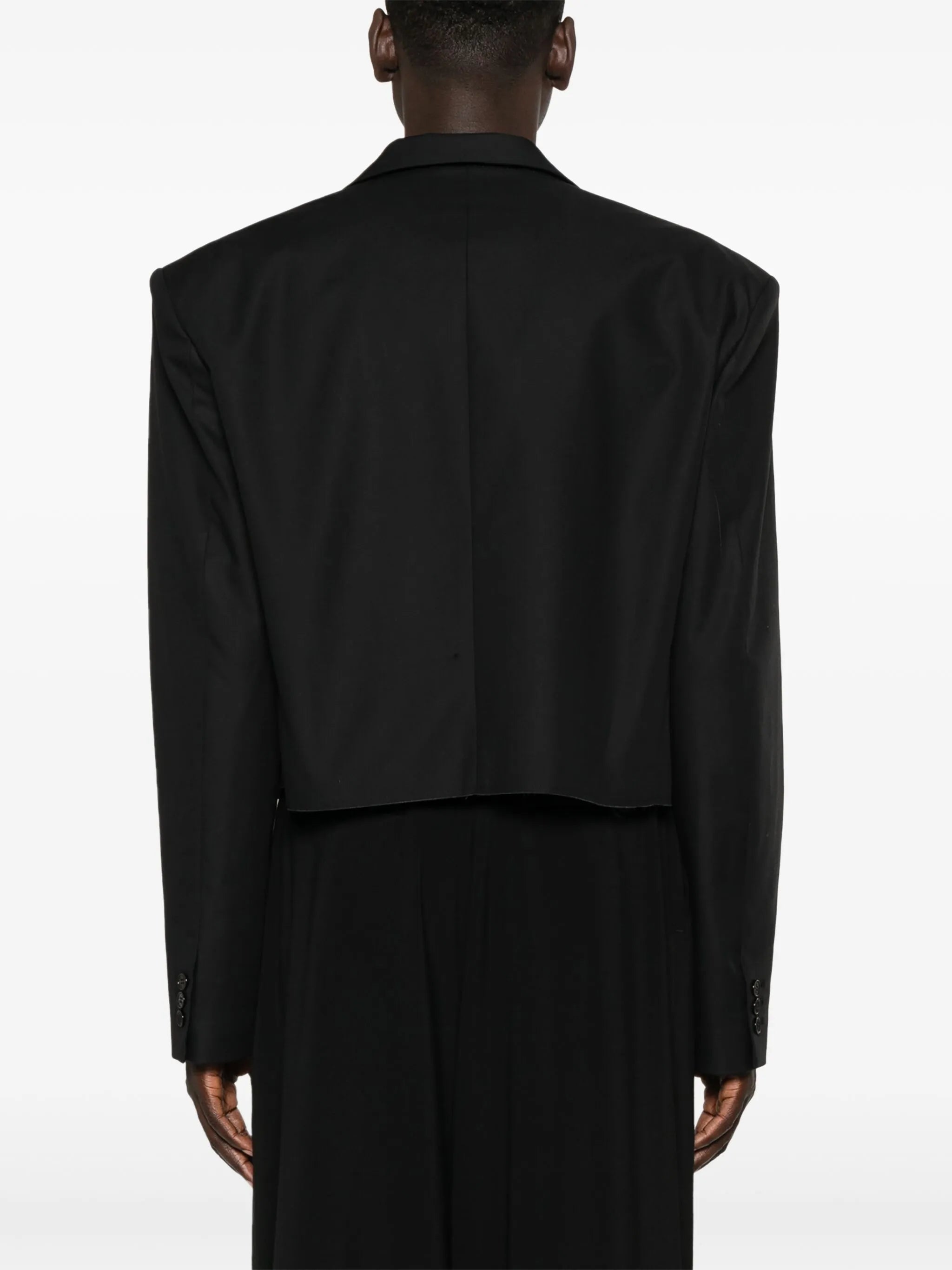 Slashed cropped blazer