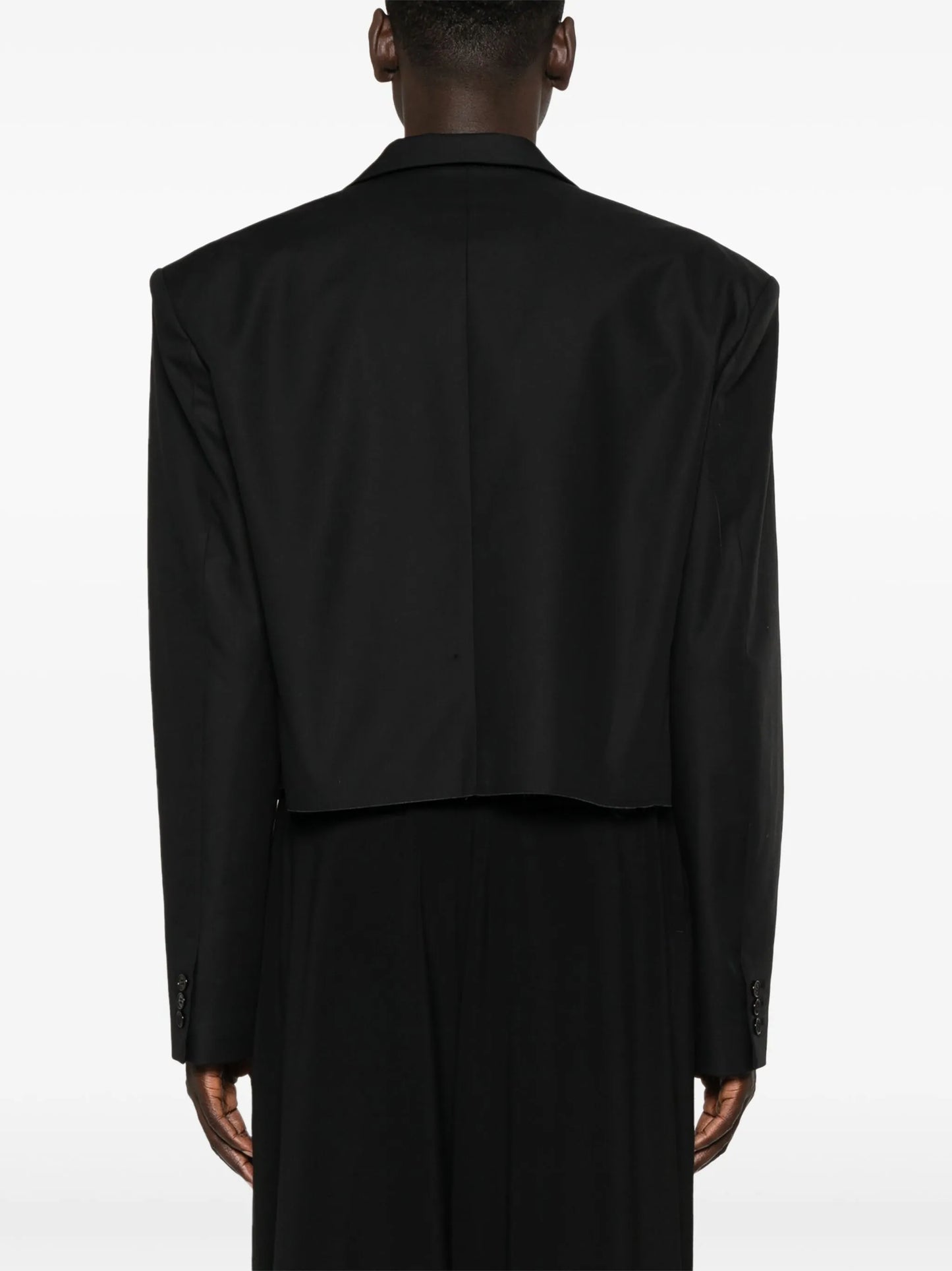 Slashed cropped blazer