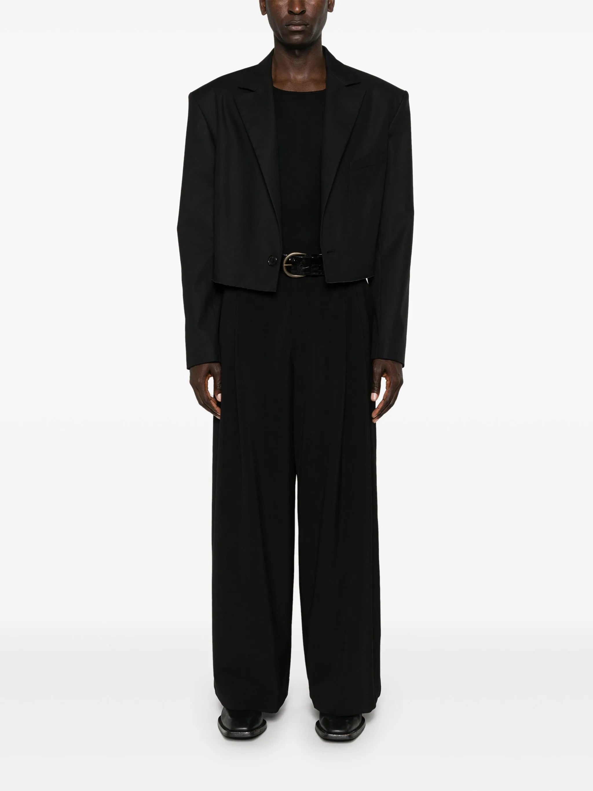 Slashed cropped blazer