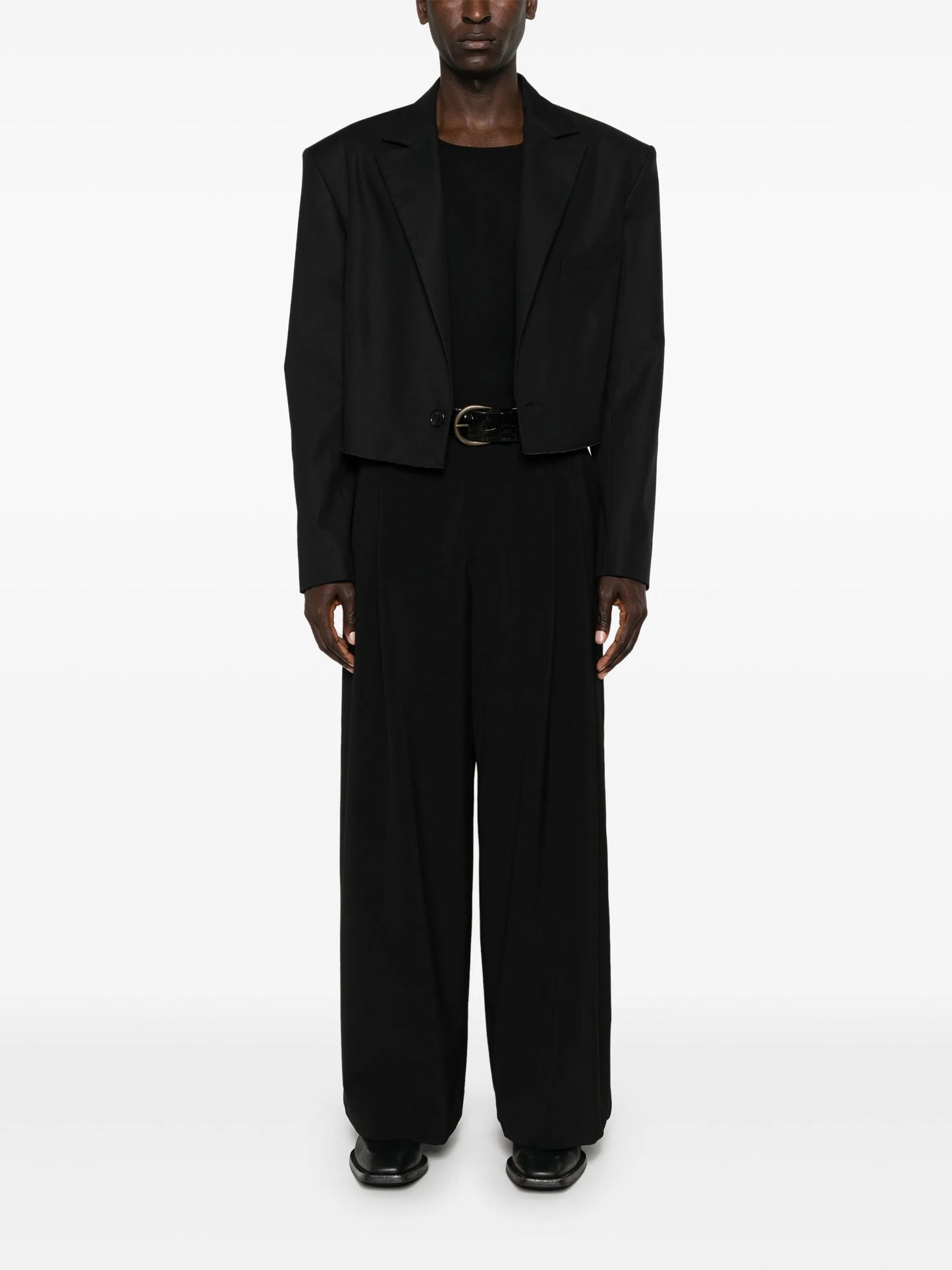 Slashed cropped blazer