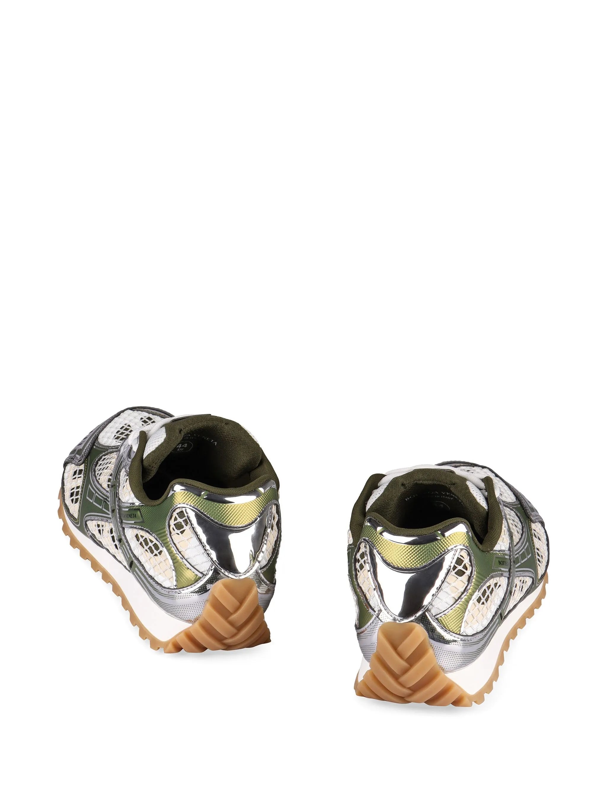 Orbit metallic-finish sneakers