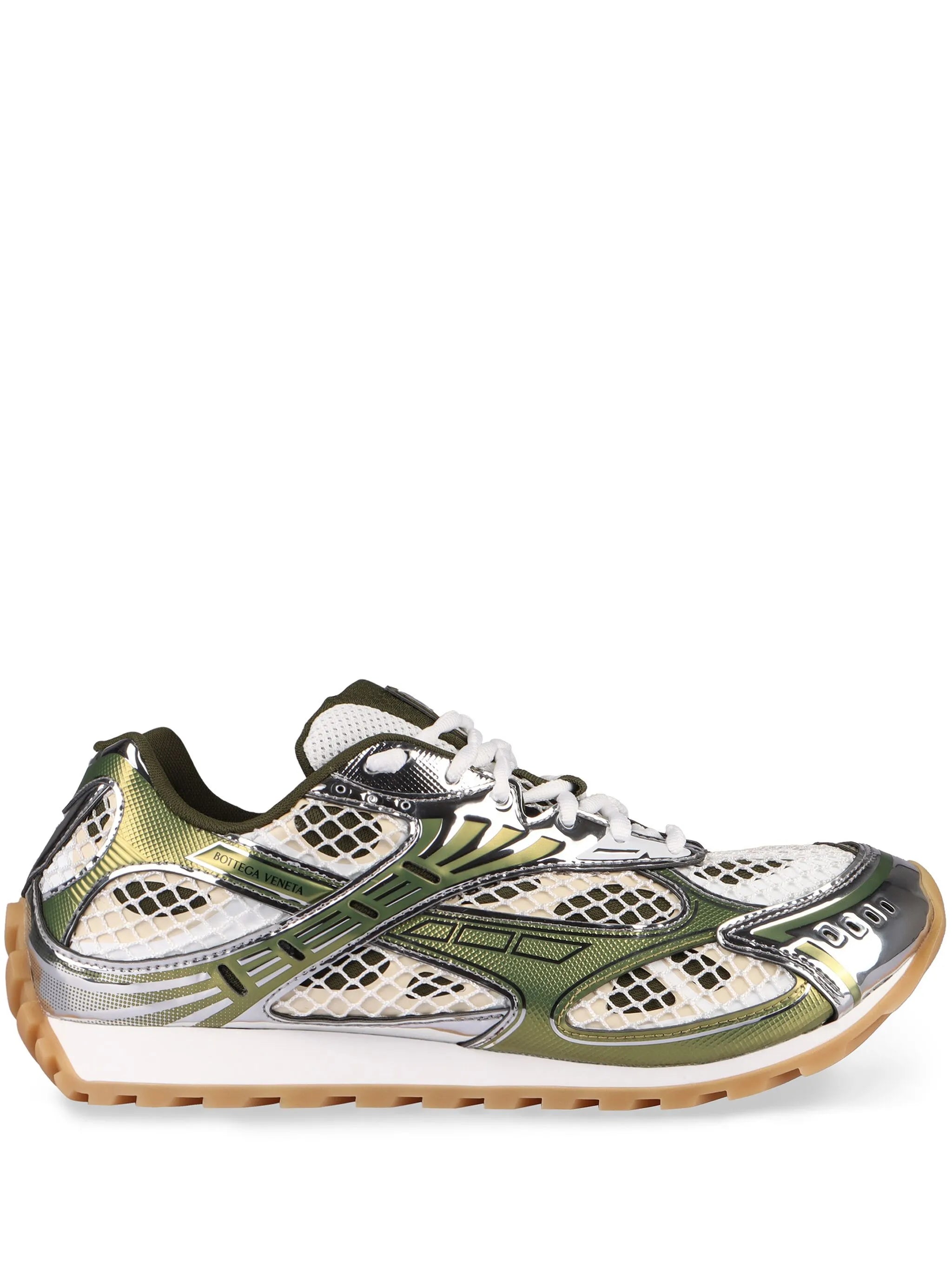 Orbit metallic-finish sneakers