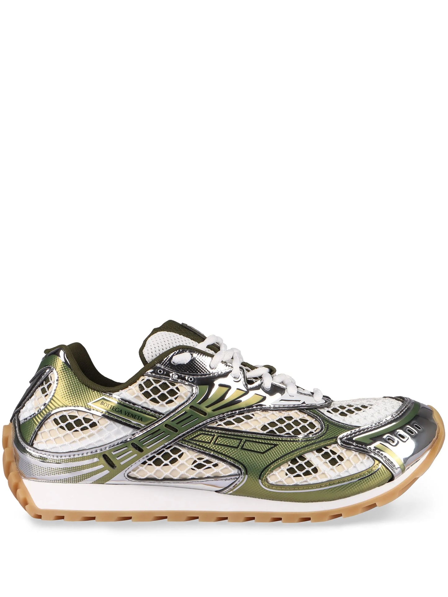 Orbit metallic-finish sneakers