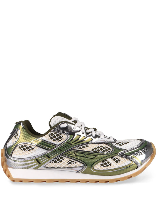 Orbit metallic-finish sneakers