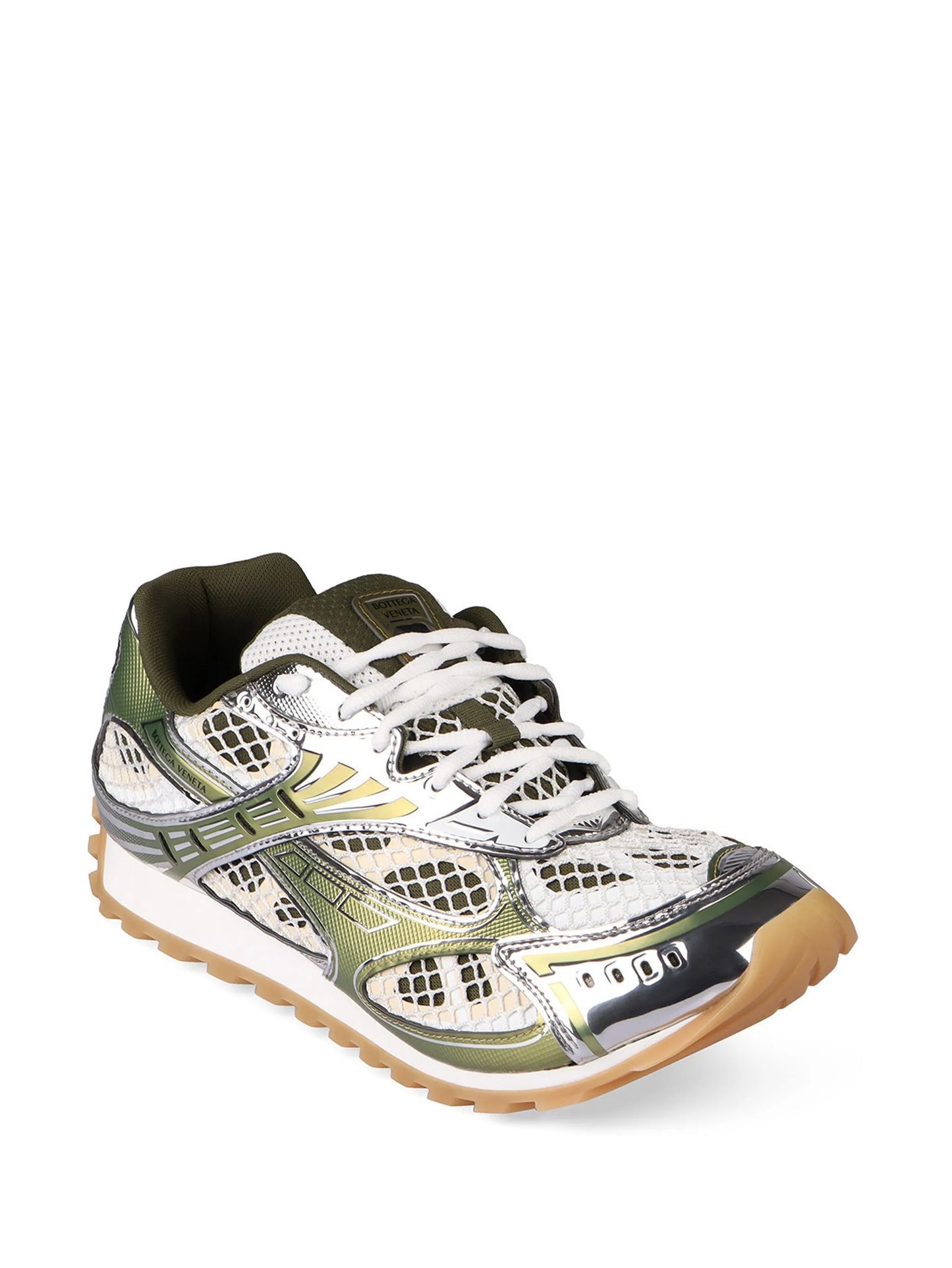 Orbit metallic-finish sneakers