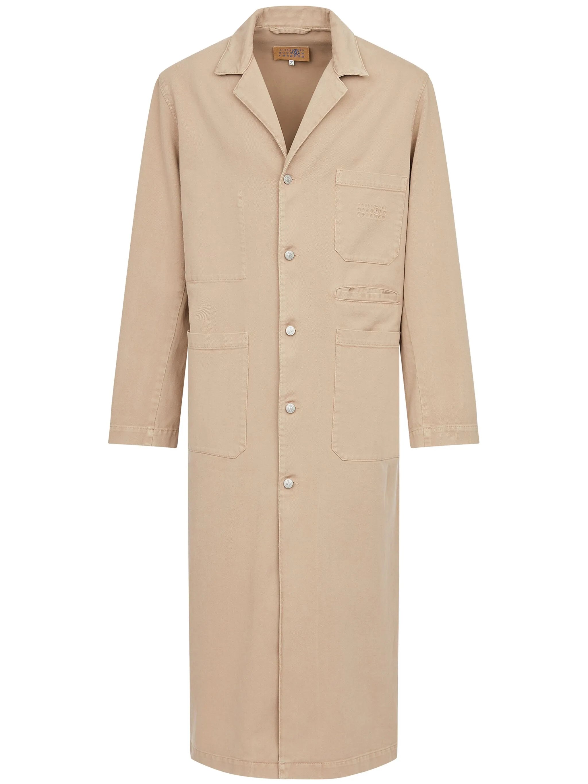 single-breasted cotton coat