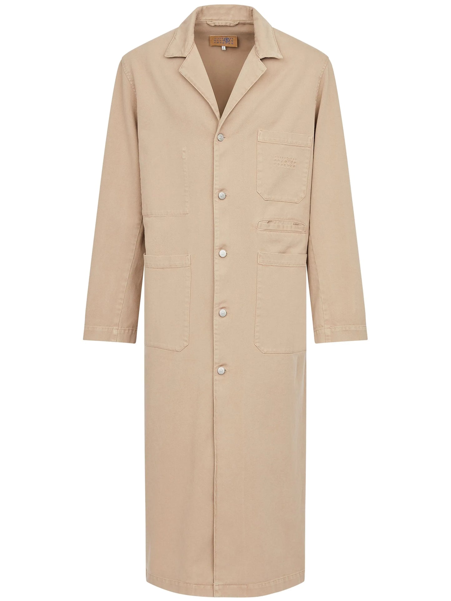 single-breasted cotton coat