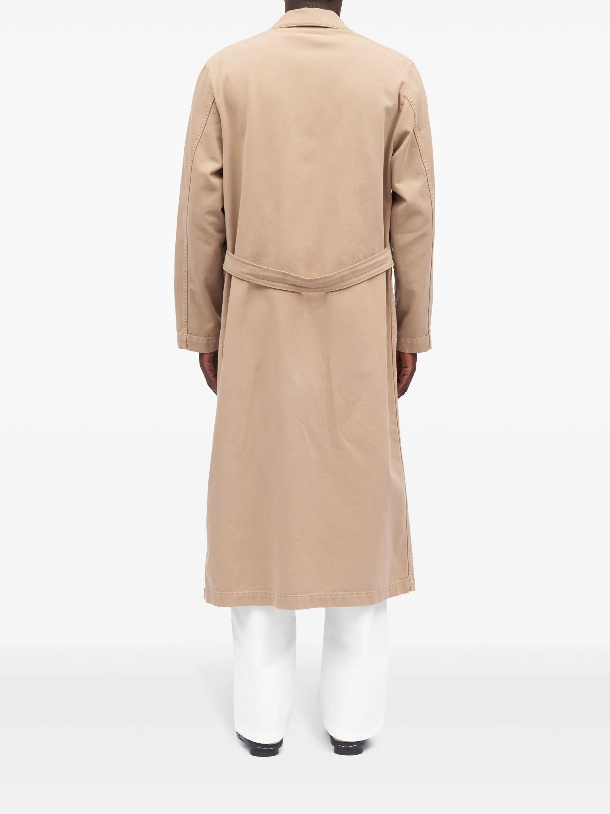 single-breasted cotton coat