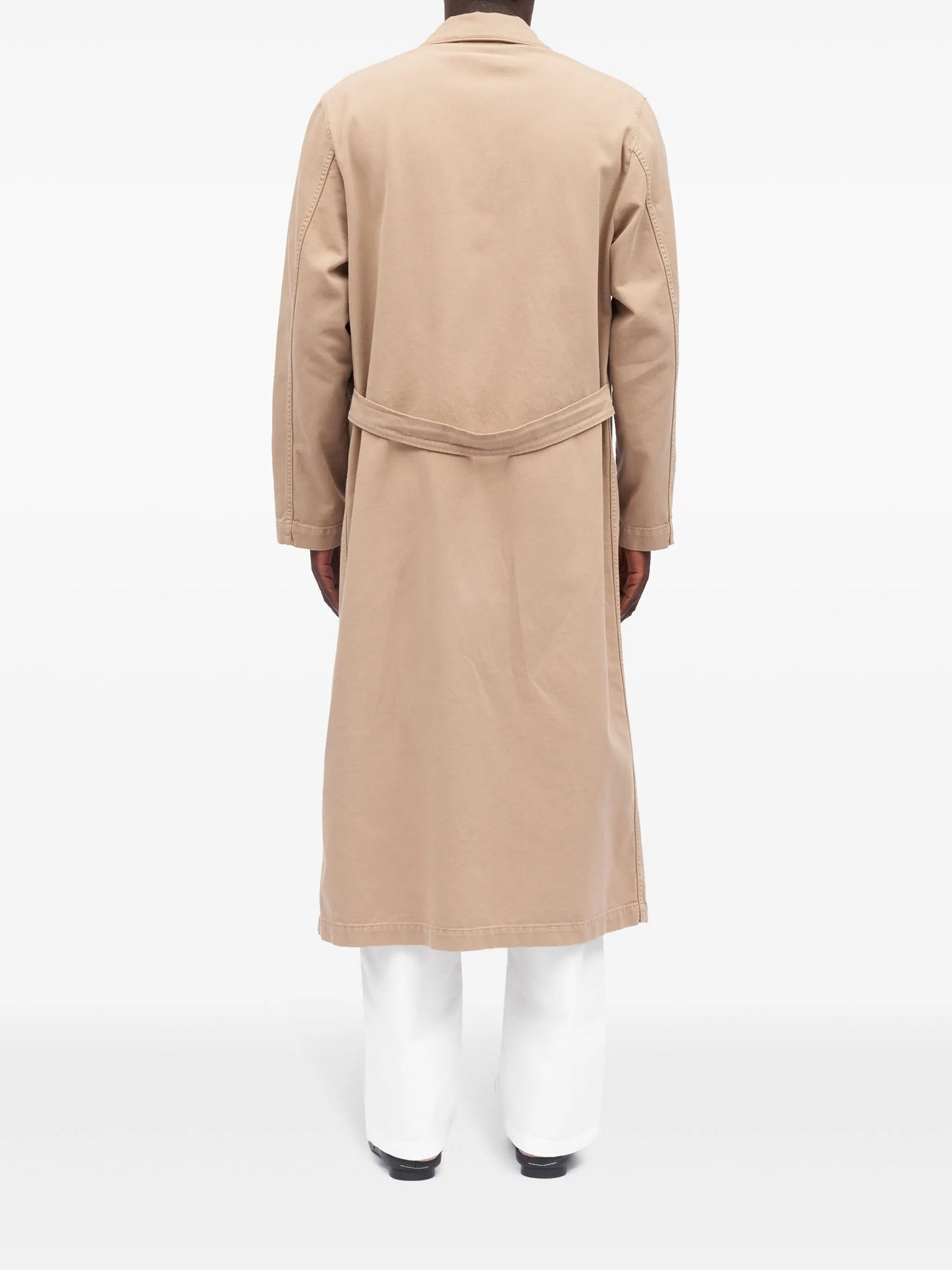 single-breasted cotton coat