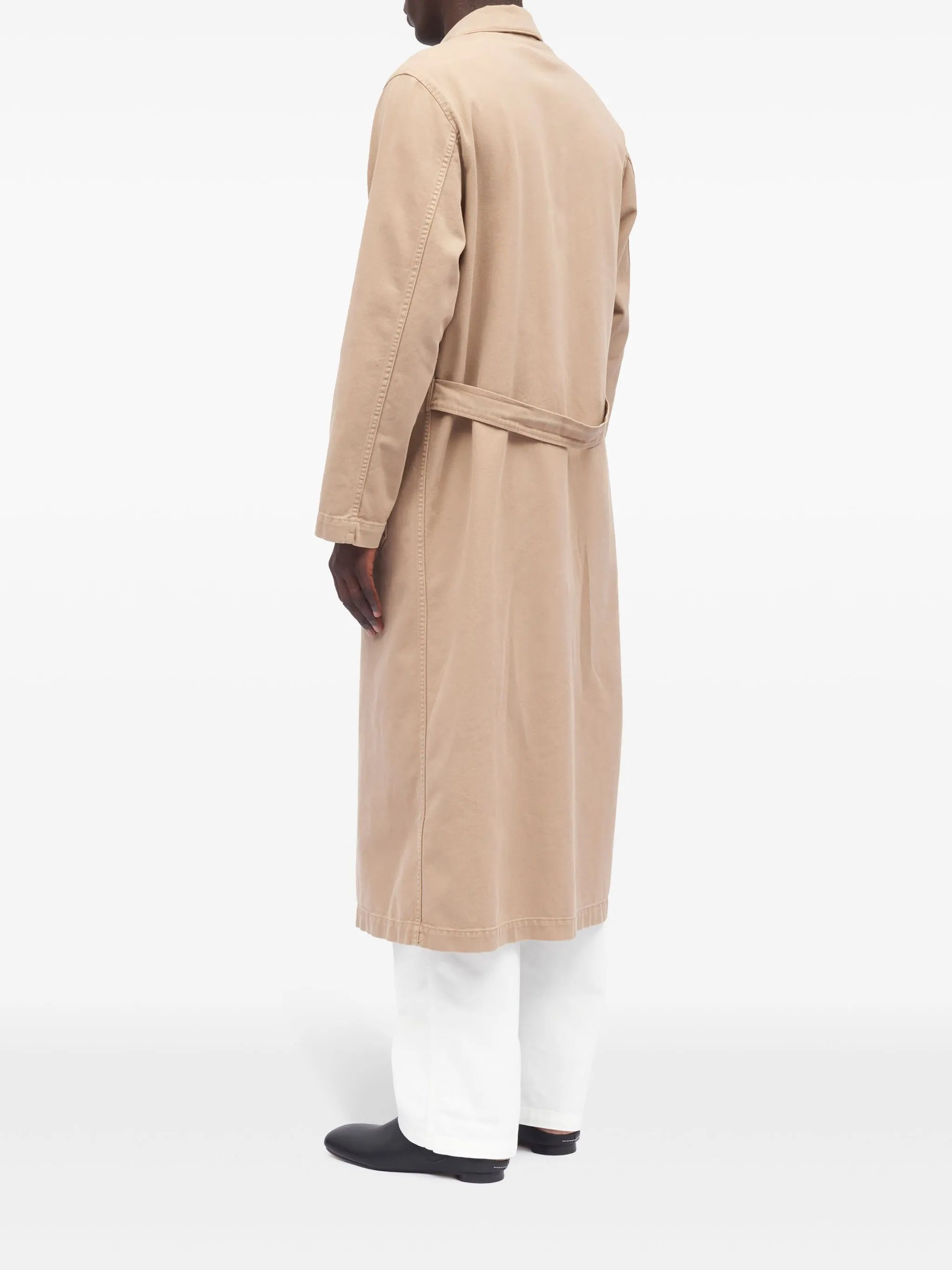 single-breasted cotton coat