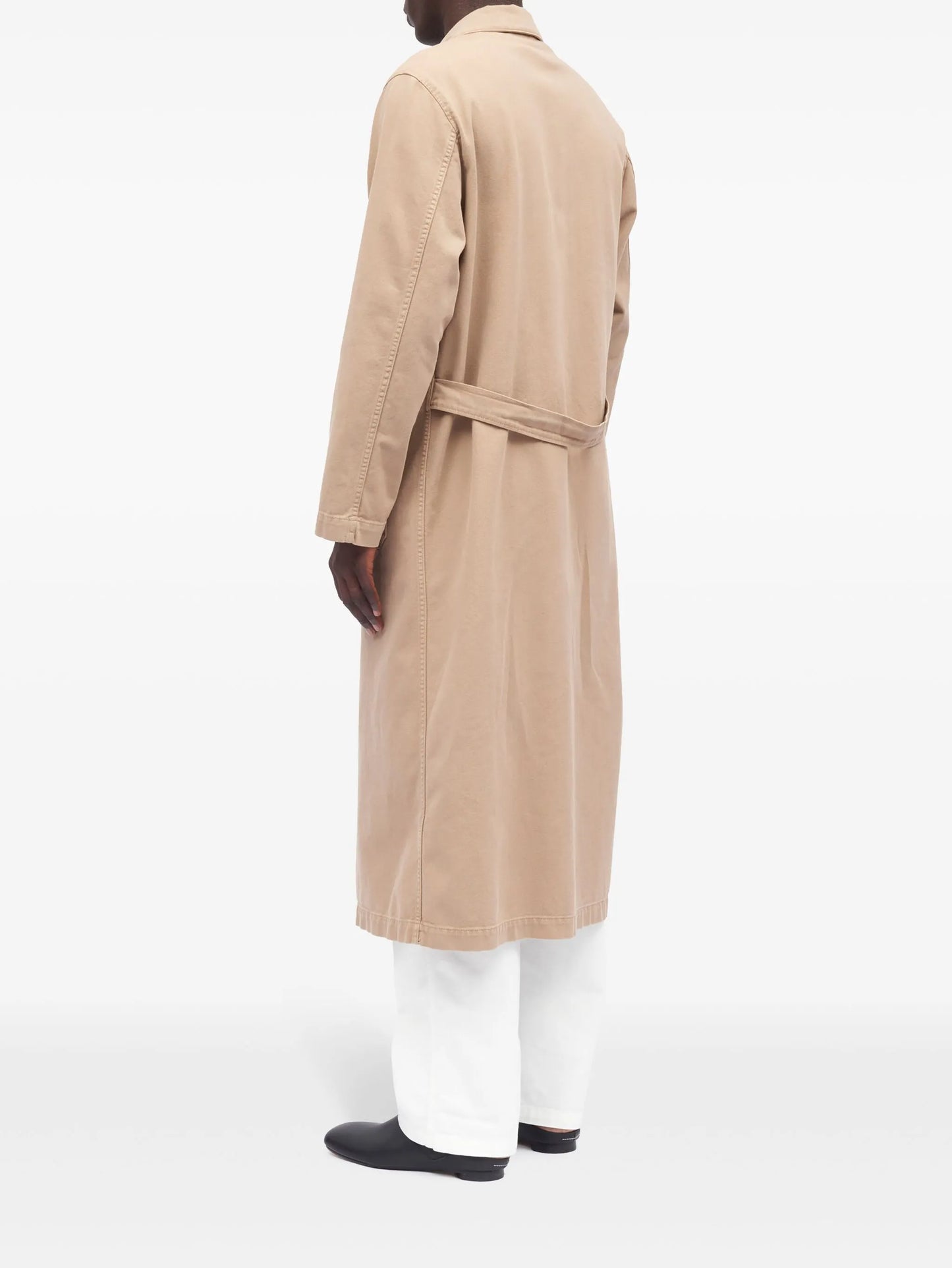 single-breasted cotton coat