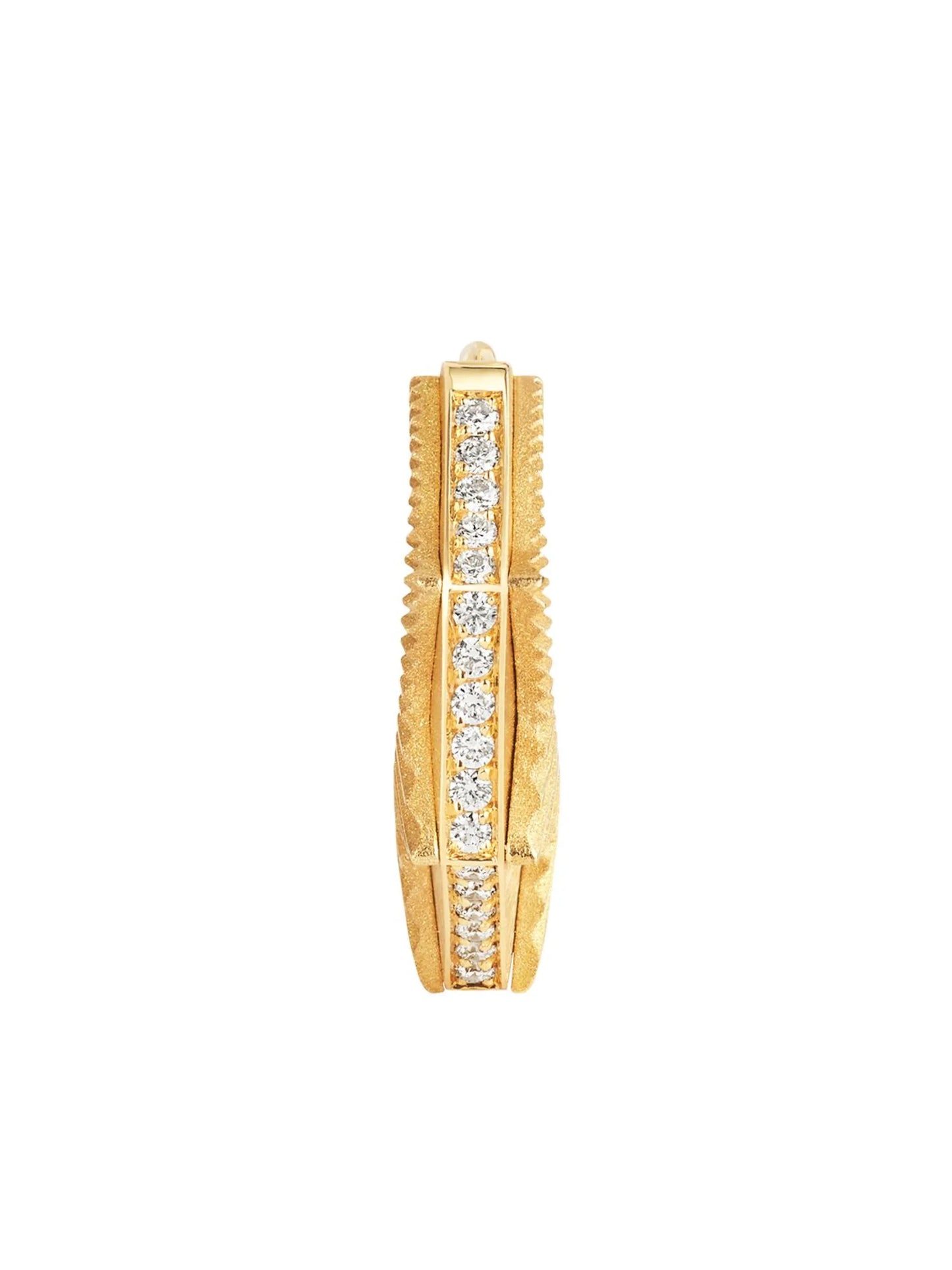 18kt yellow gold small NYC diamond earring