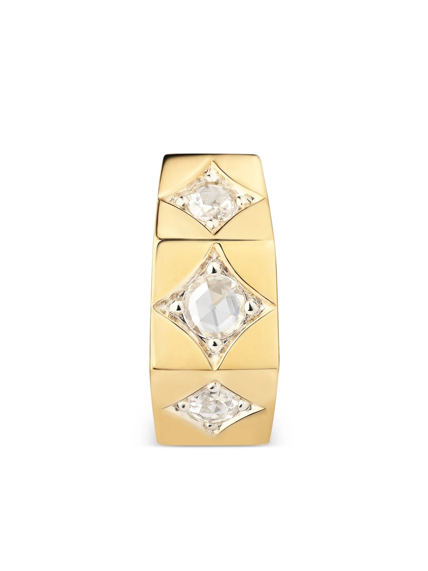 18kt yellow gold diamond hoop earrings