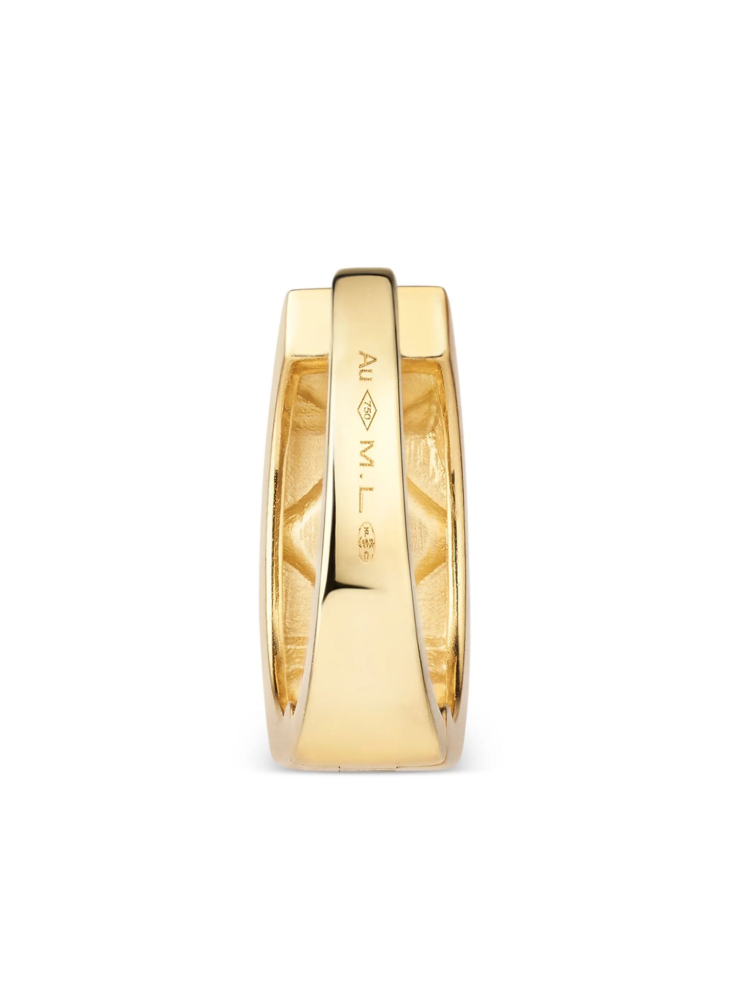 18kt yellow gold diamond hoop earrings