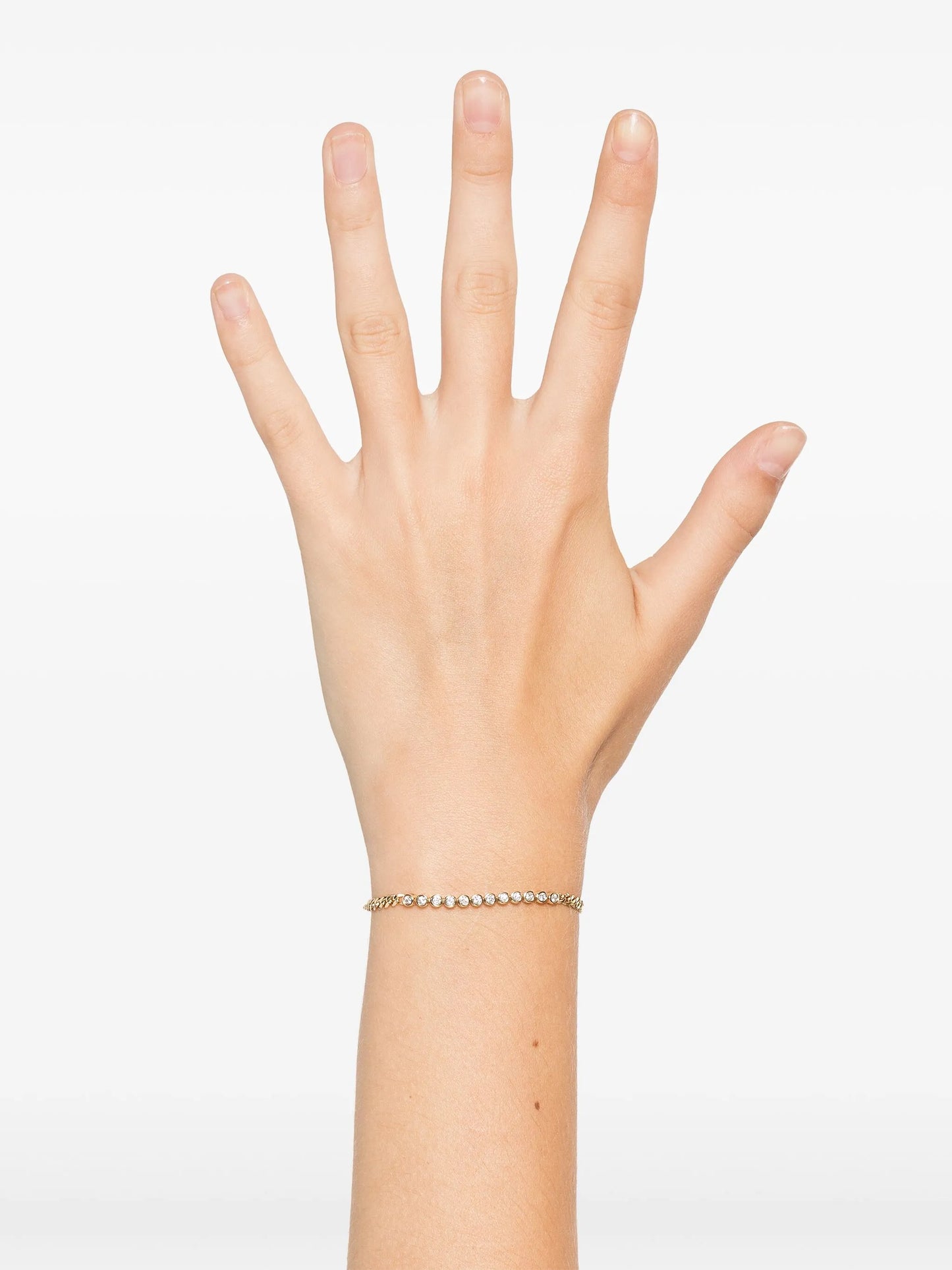 14kt yellow gold tennis chain bracelet